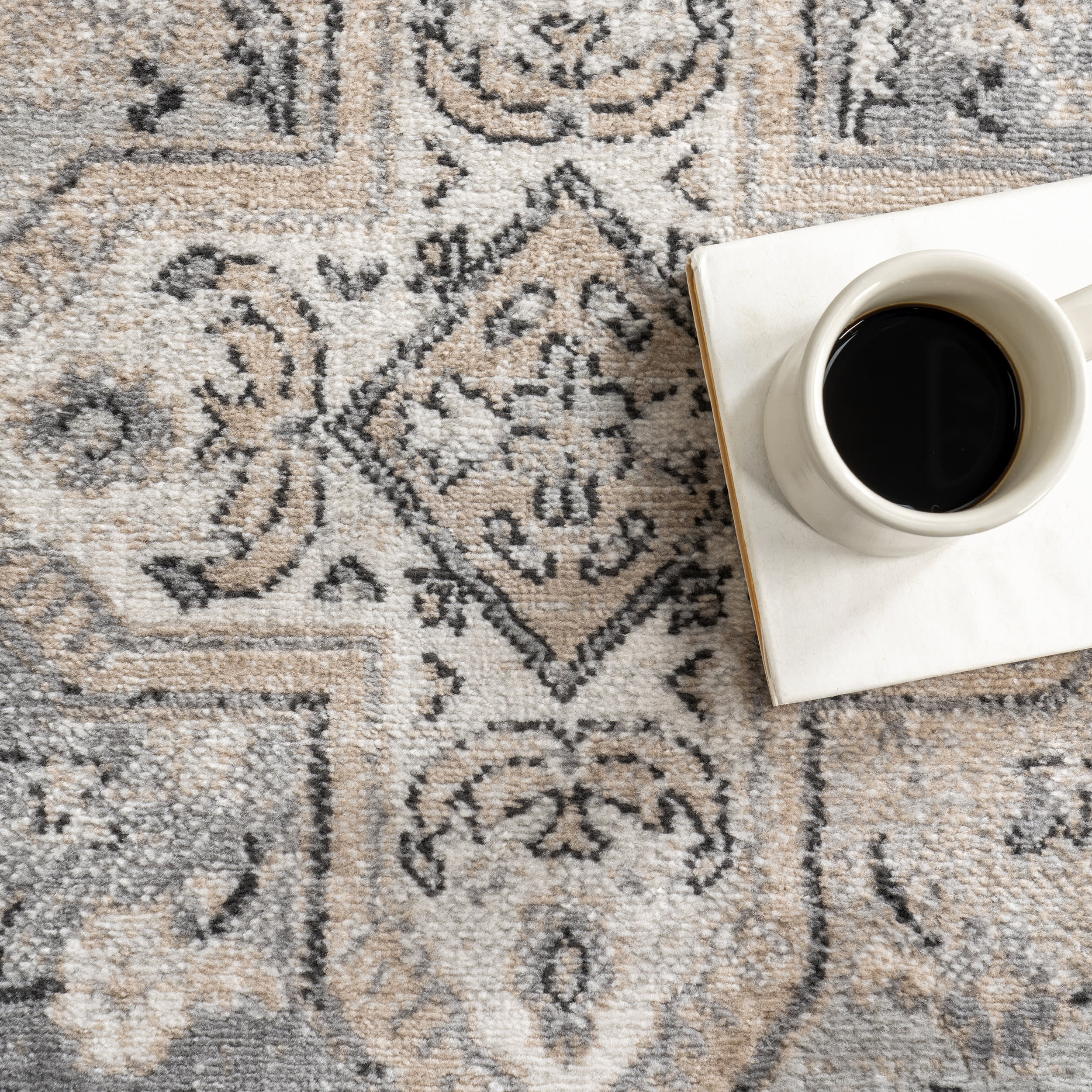 Aliza Medallion Rug | Grey