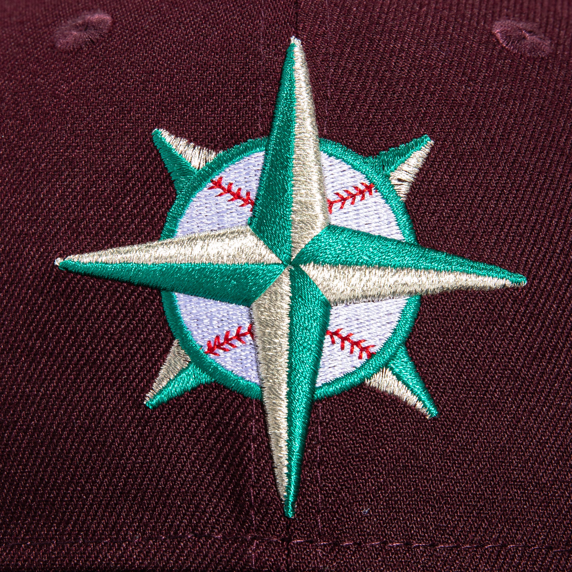 New Era 59Fifty Seattle Mariners 30th Anniversary Patch Hat - Maroon, Black