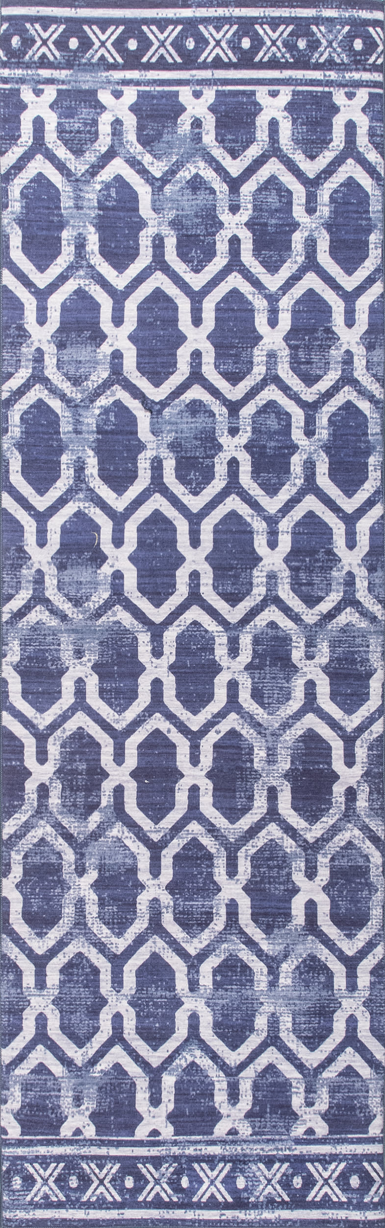 Megan Trellis Washable Indoor/Outdoor Rug | Blue