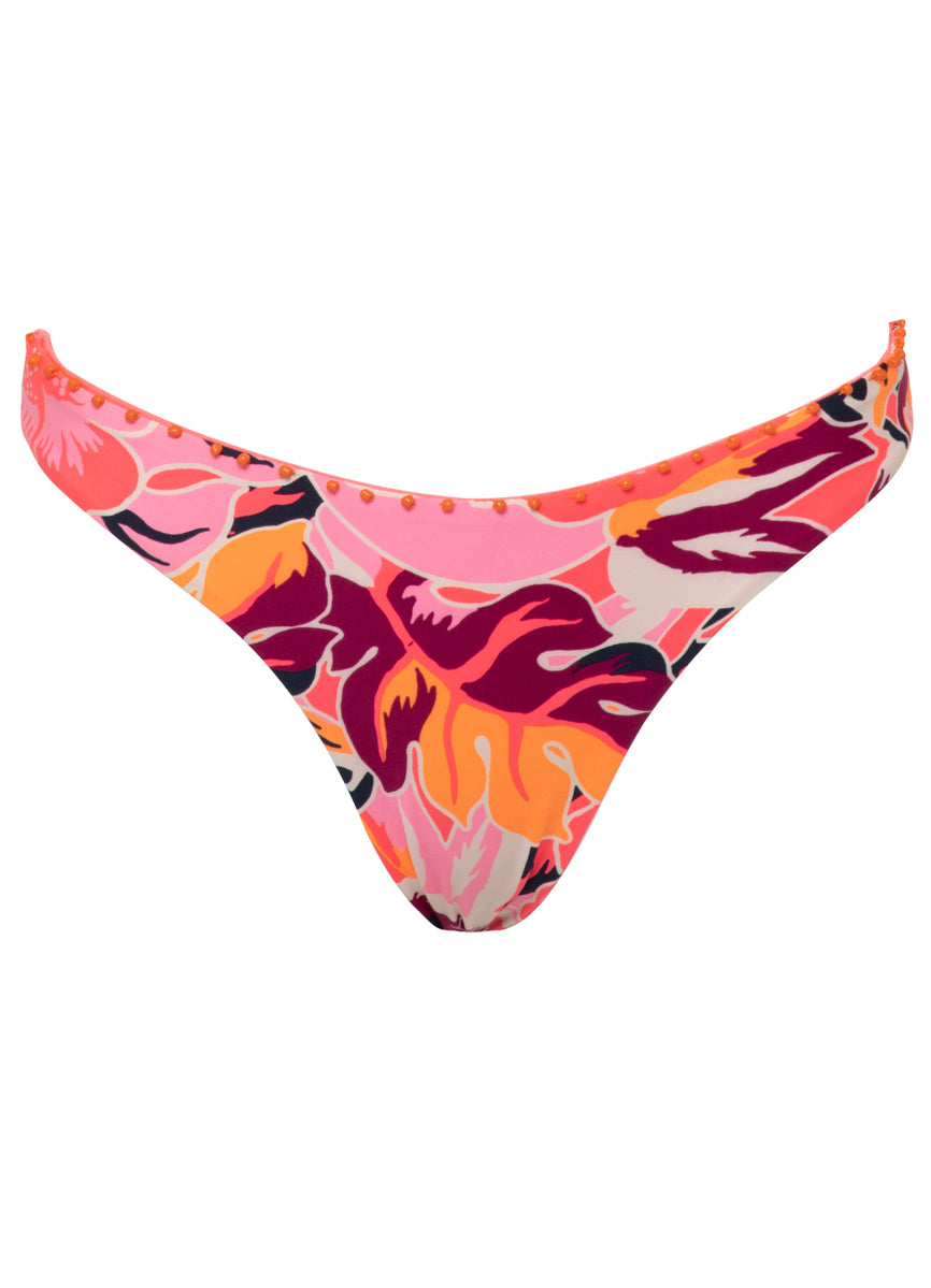 Maaji Coral Leafy Sublimity Regular Rise Classic Bikini Bottom