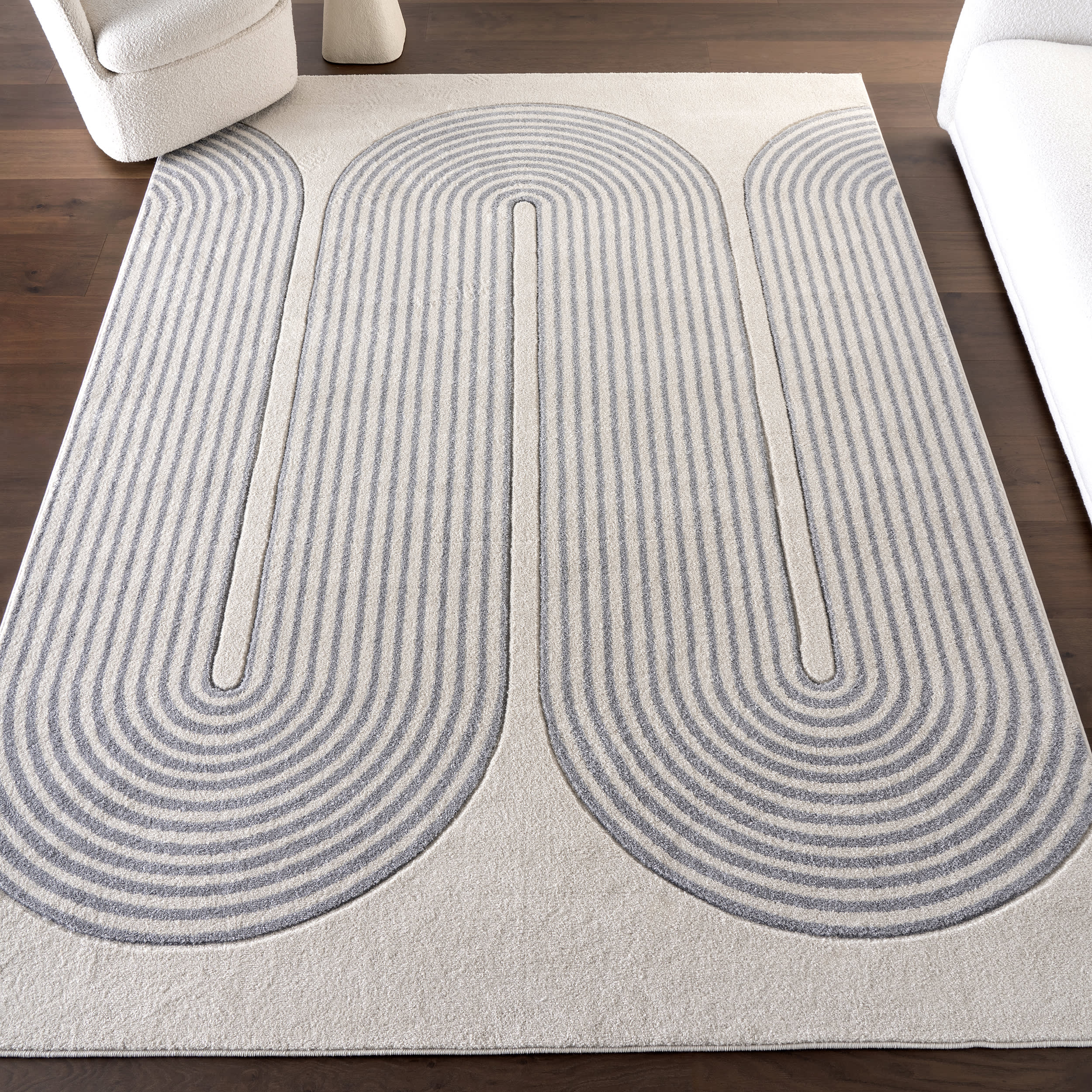 Rena Winding River Rug | Grey