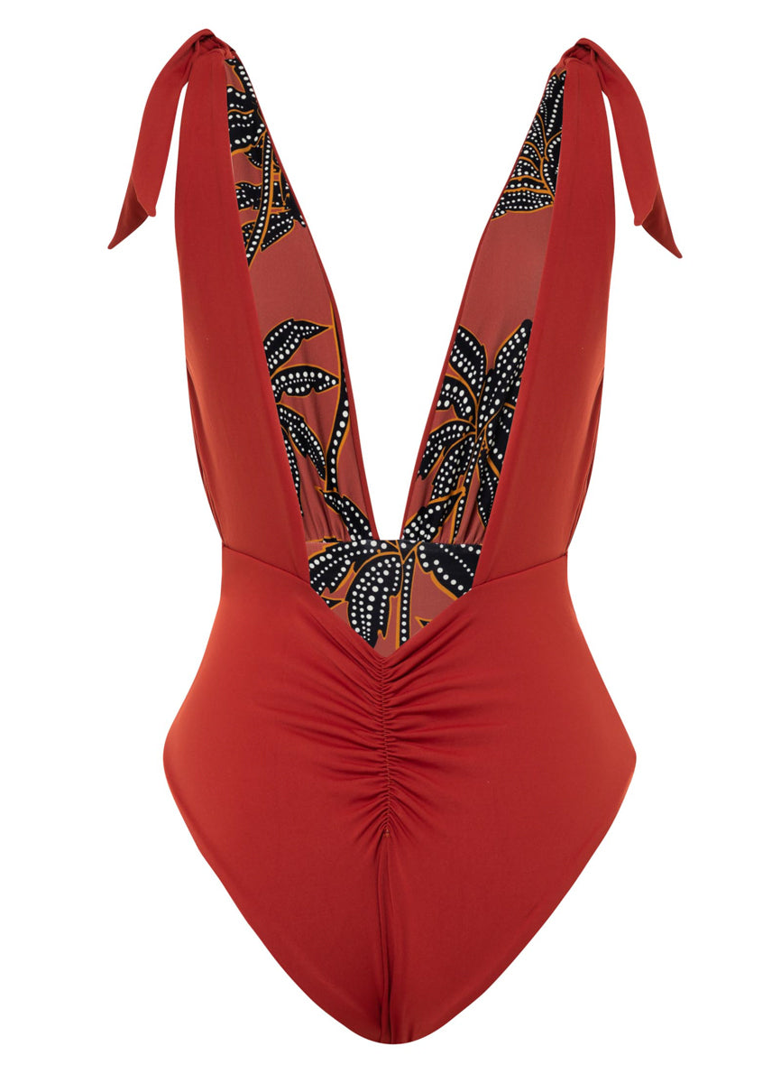 Maaji Burgundy Faena Plunge One Piece