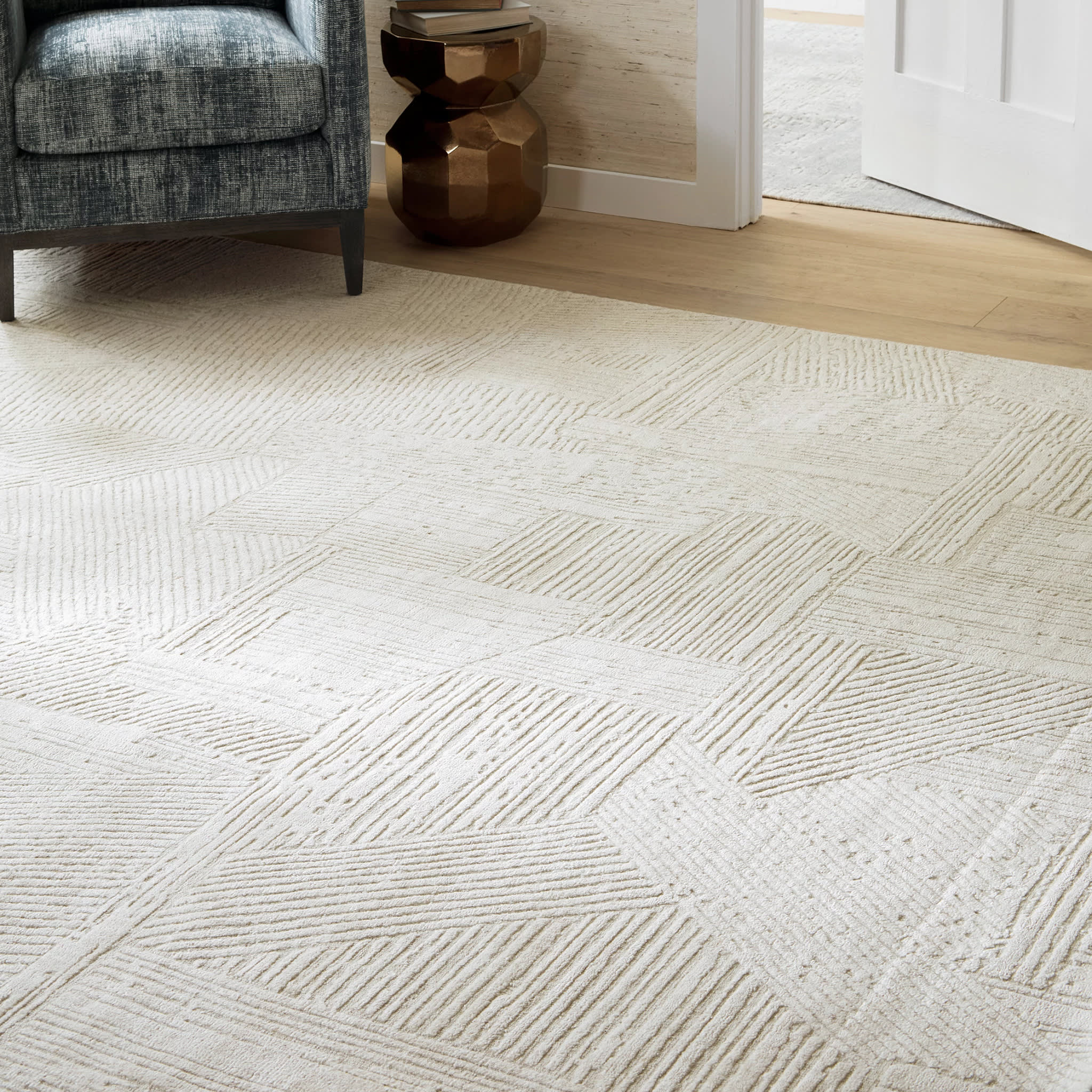 Adrian Beige Handwoven Wool Rug