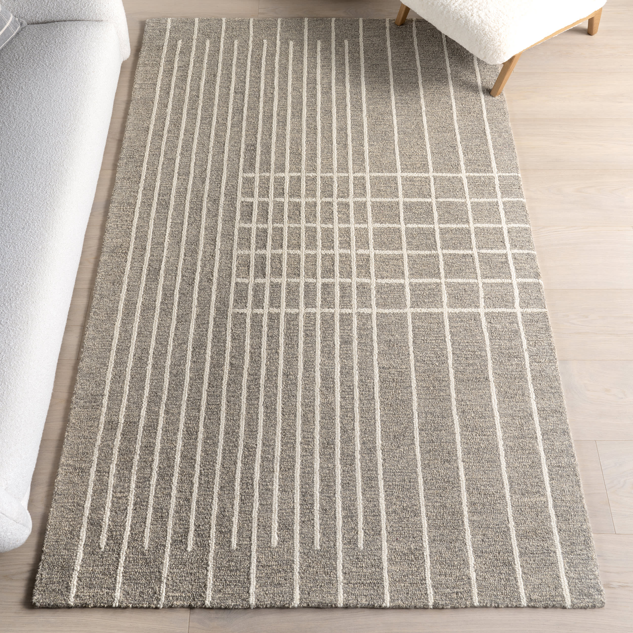 Xyla Striped Rug | Grey