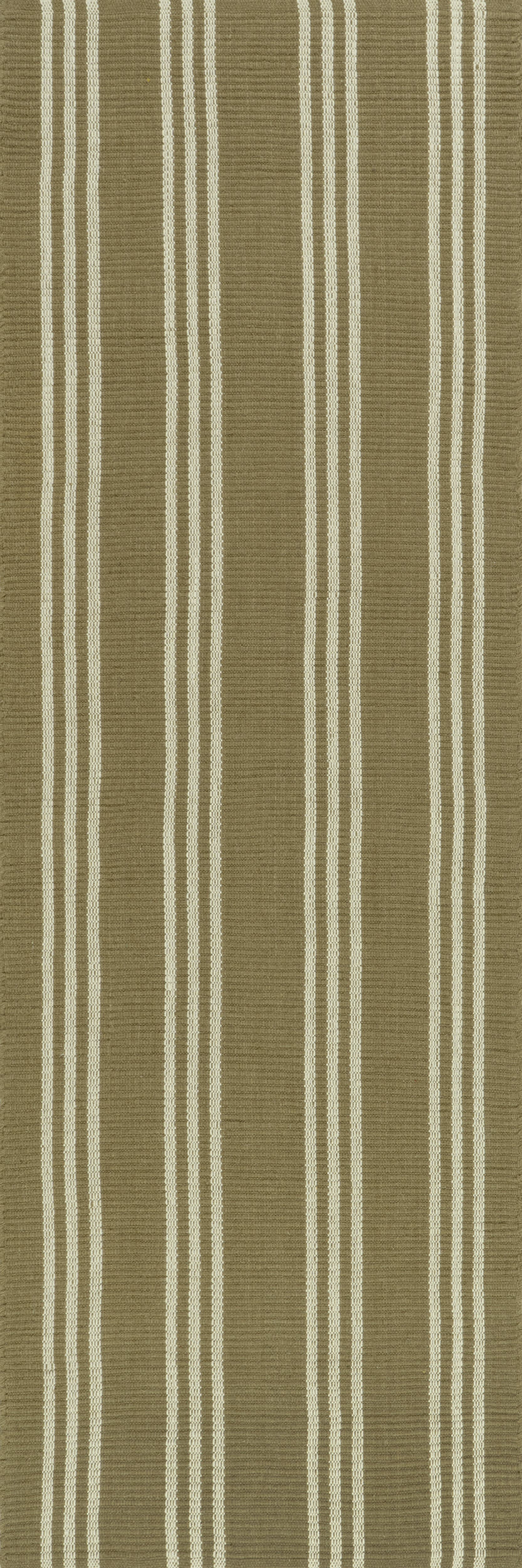 Hawthorn Striped Wool Rug | Olive Green