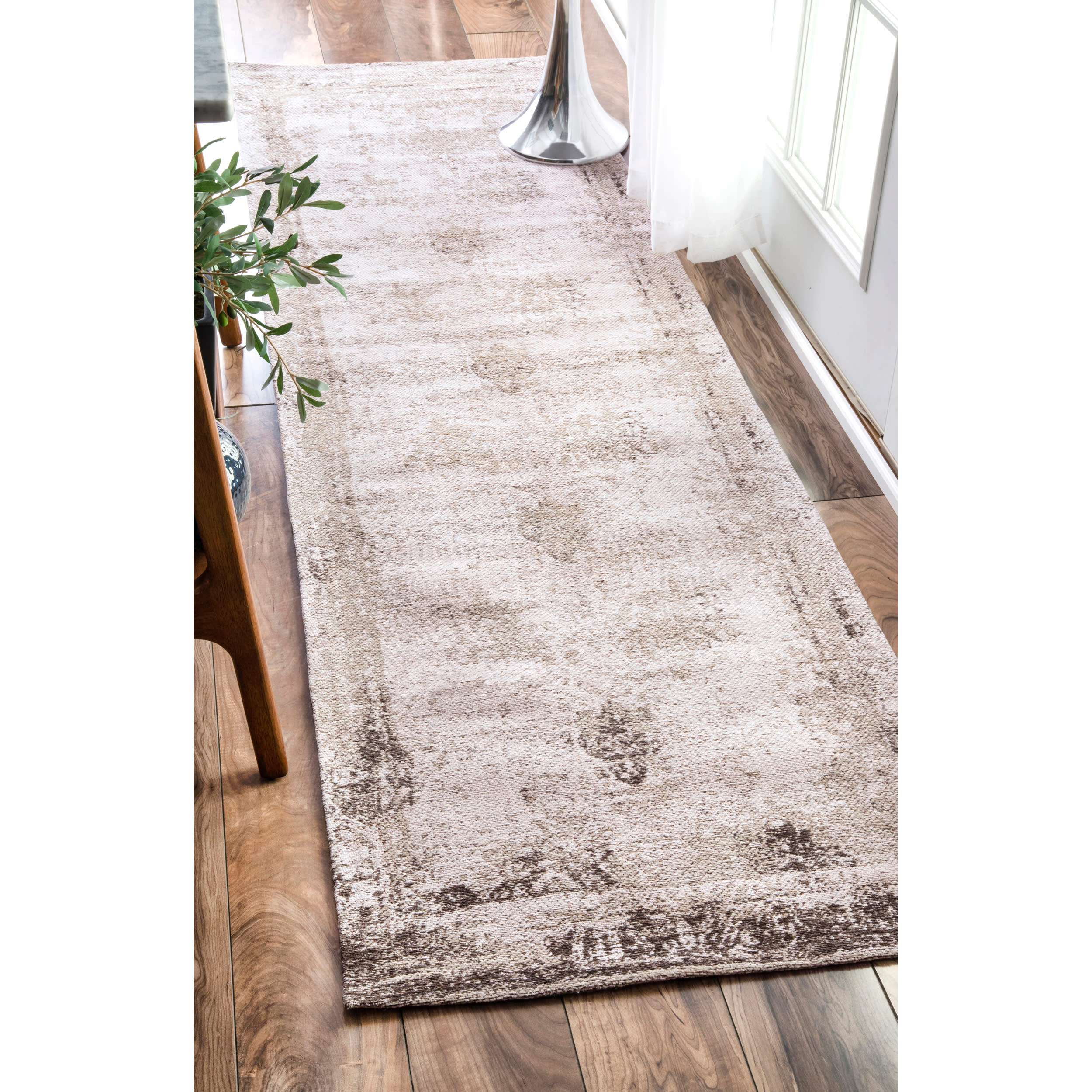 Faded Abstract Rug | Grey