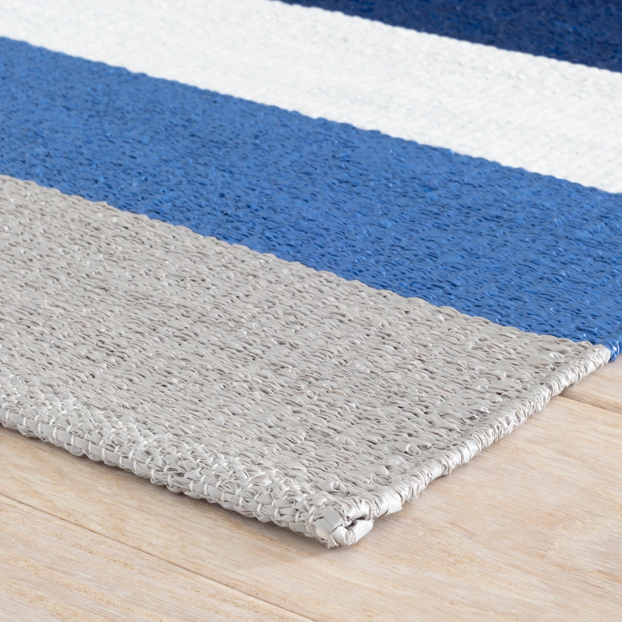 Ocean Stripe Handwoven Indoor/Outdoor Rug