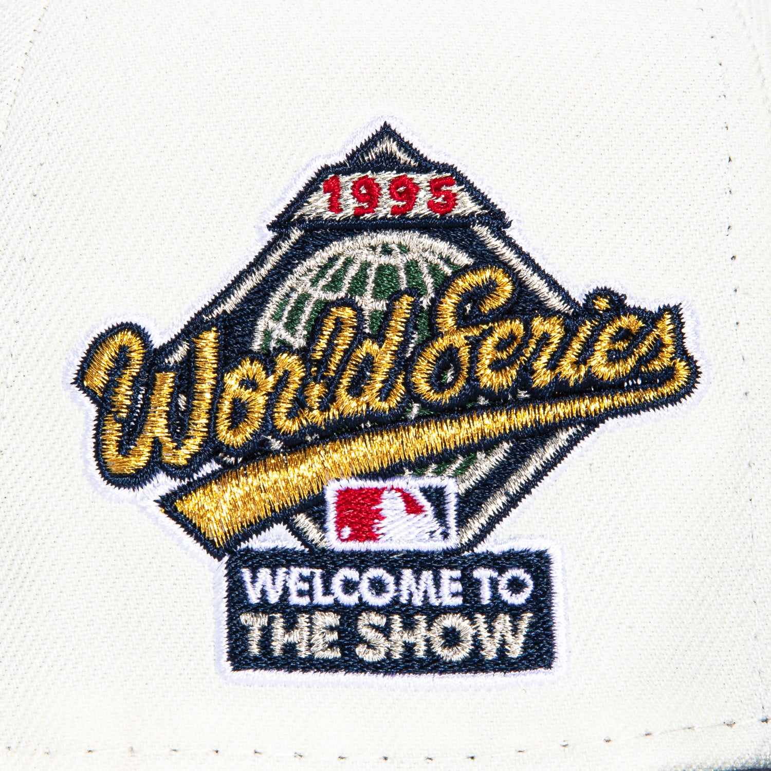 New Era 59Fifty Cleveland Guardians 1995 World Series Welcome to the Show Patch Script Hat - White, Navy, Red