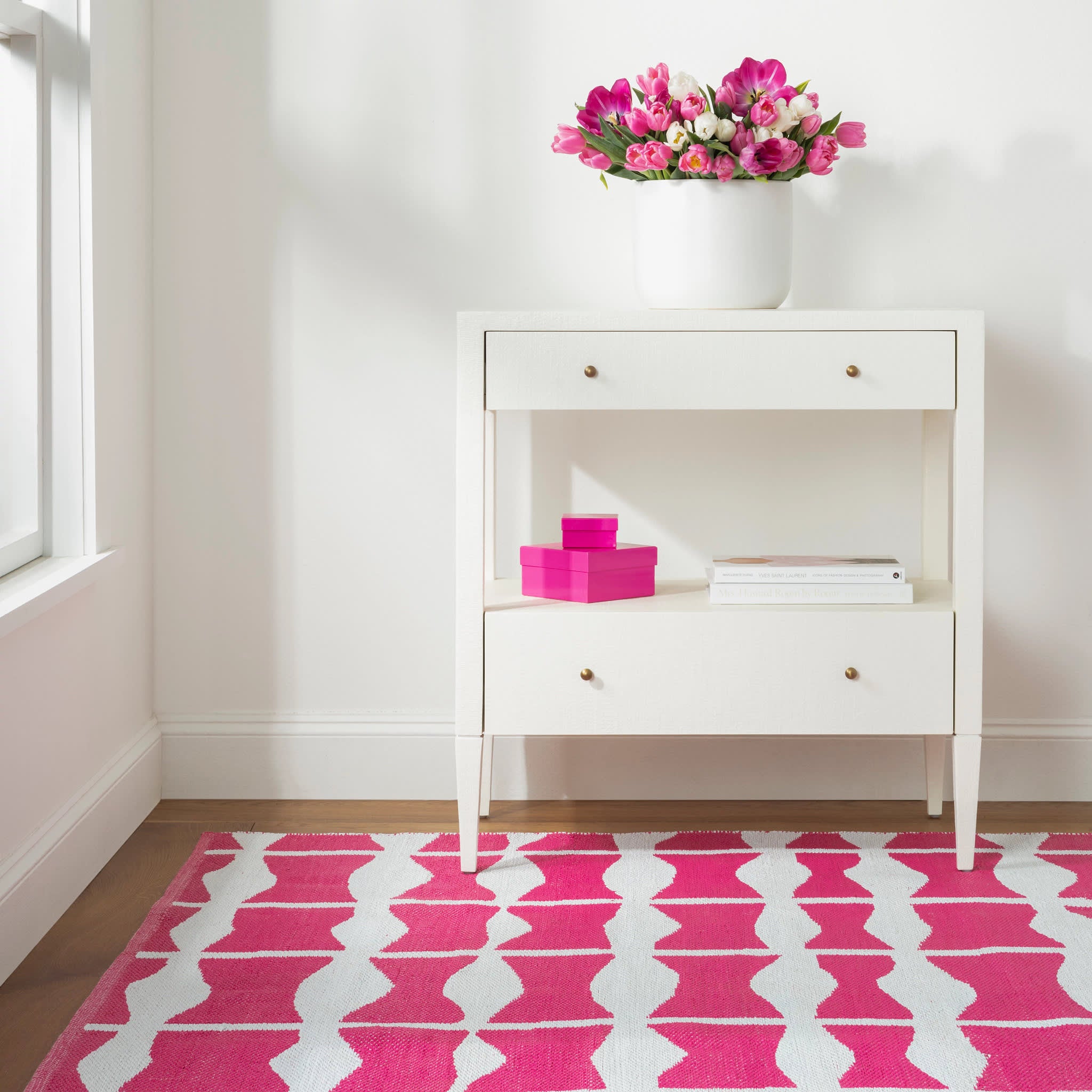 Circuit Fuchsia Handwoven Indoor/Outdoor Rug