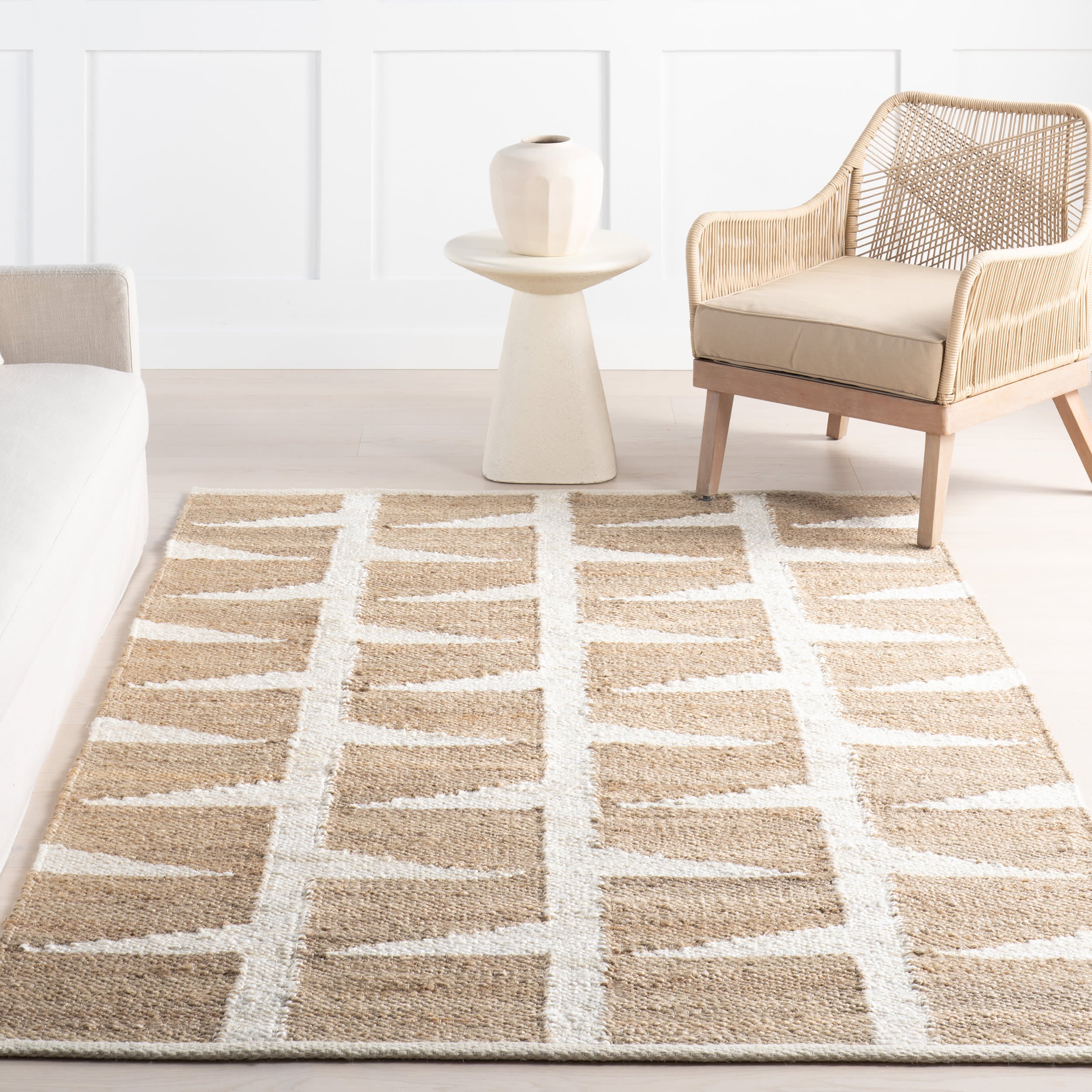 Manon Geometric Rug | Natural