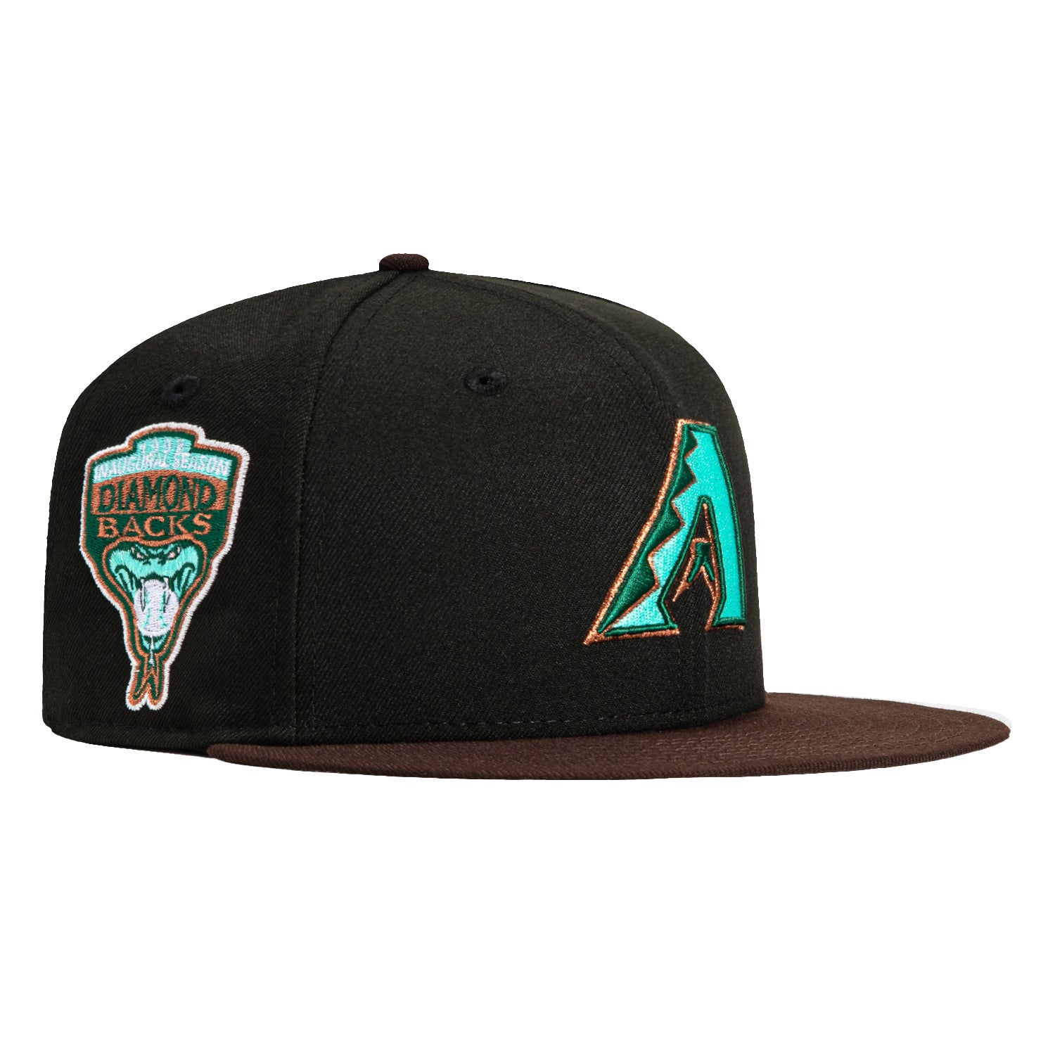 New Era 59Fifty Arizona Diamondbacks Inaugural Patch A Hat - Black, Brown, Teal