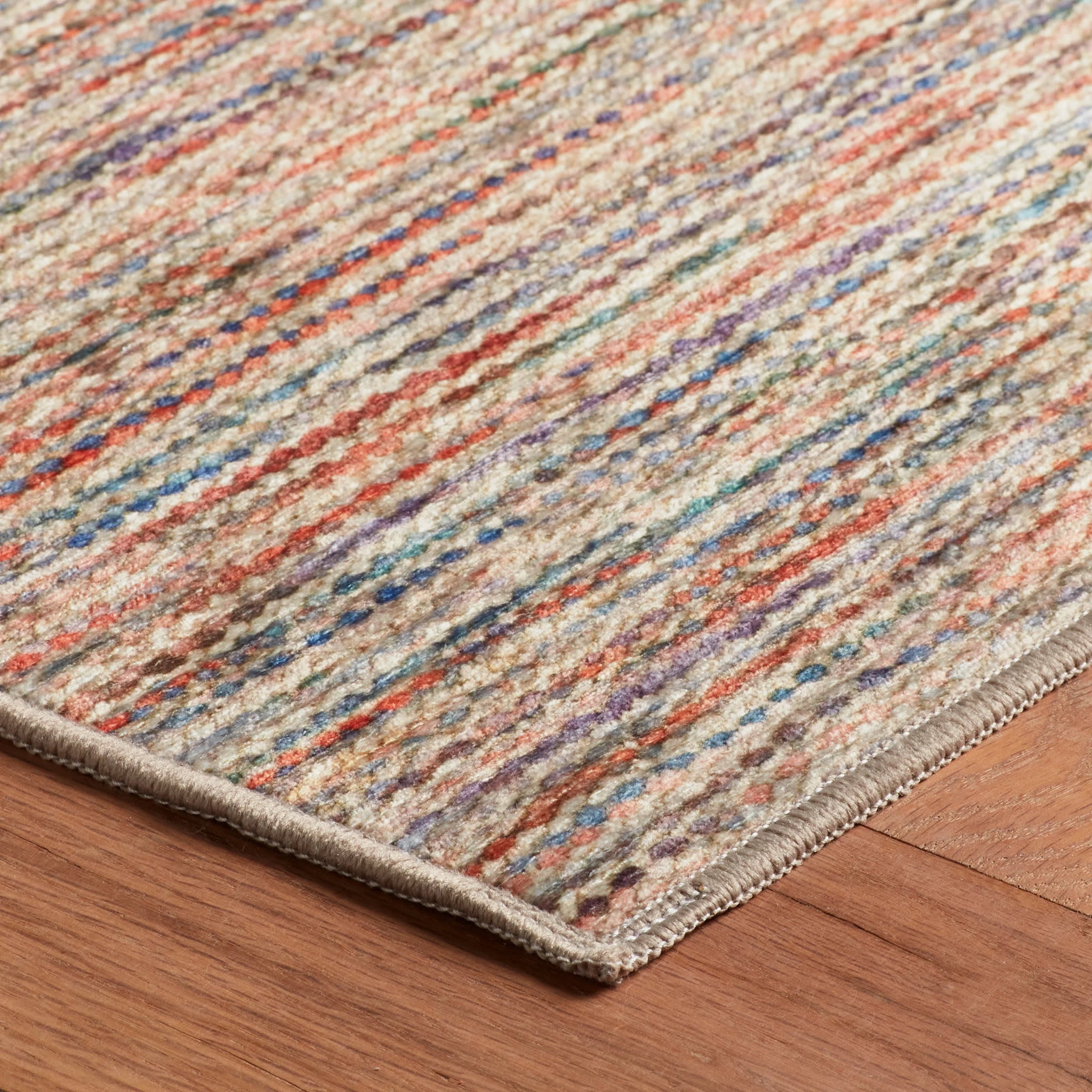 Clay Multi Machine Washable Rug