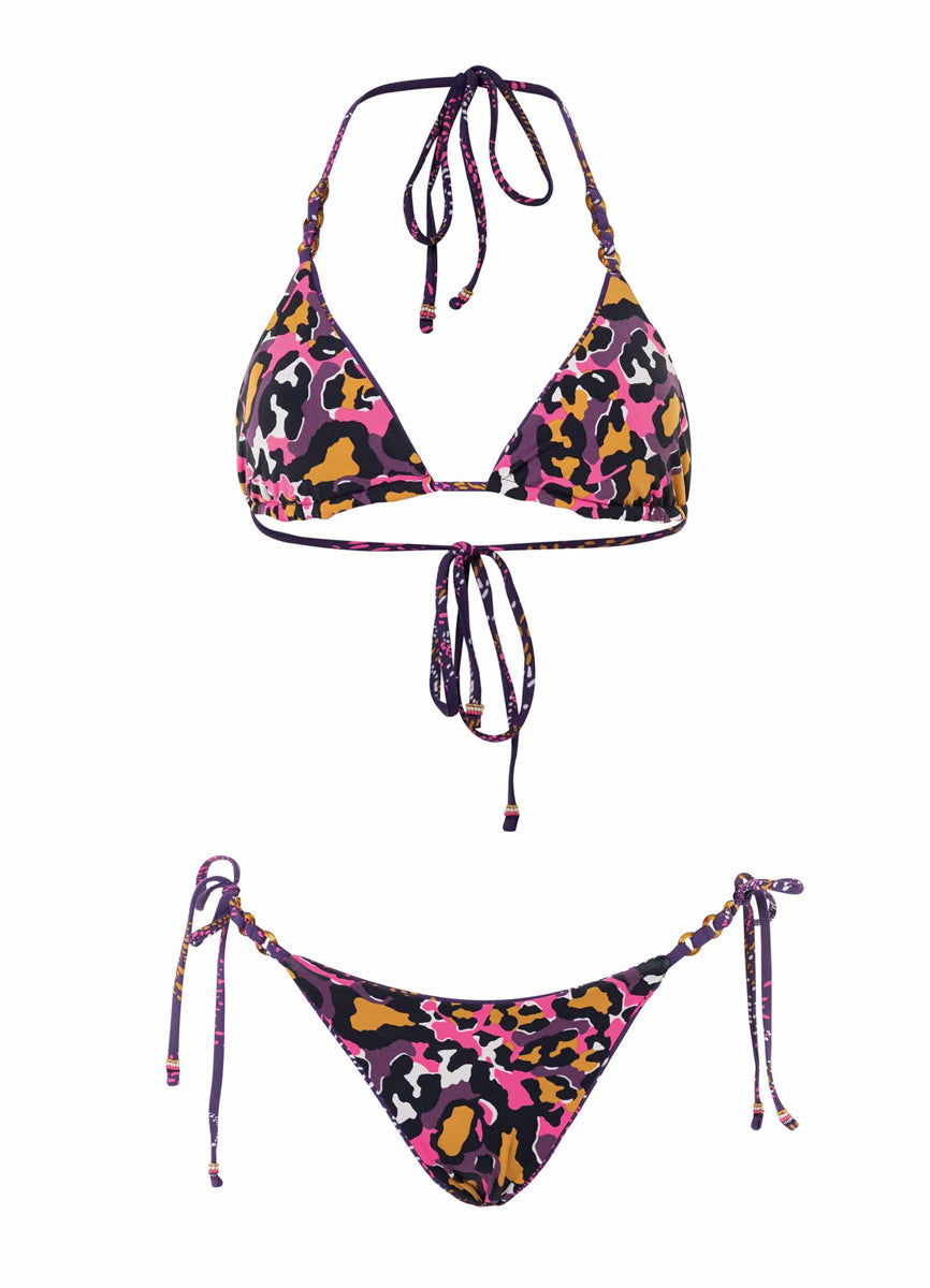 Maaji Batik Floral Balmy Rings Sliding Triangle Bikini Top