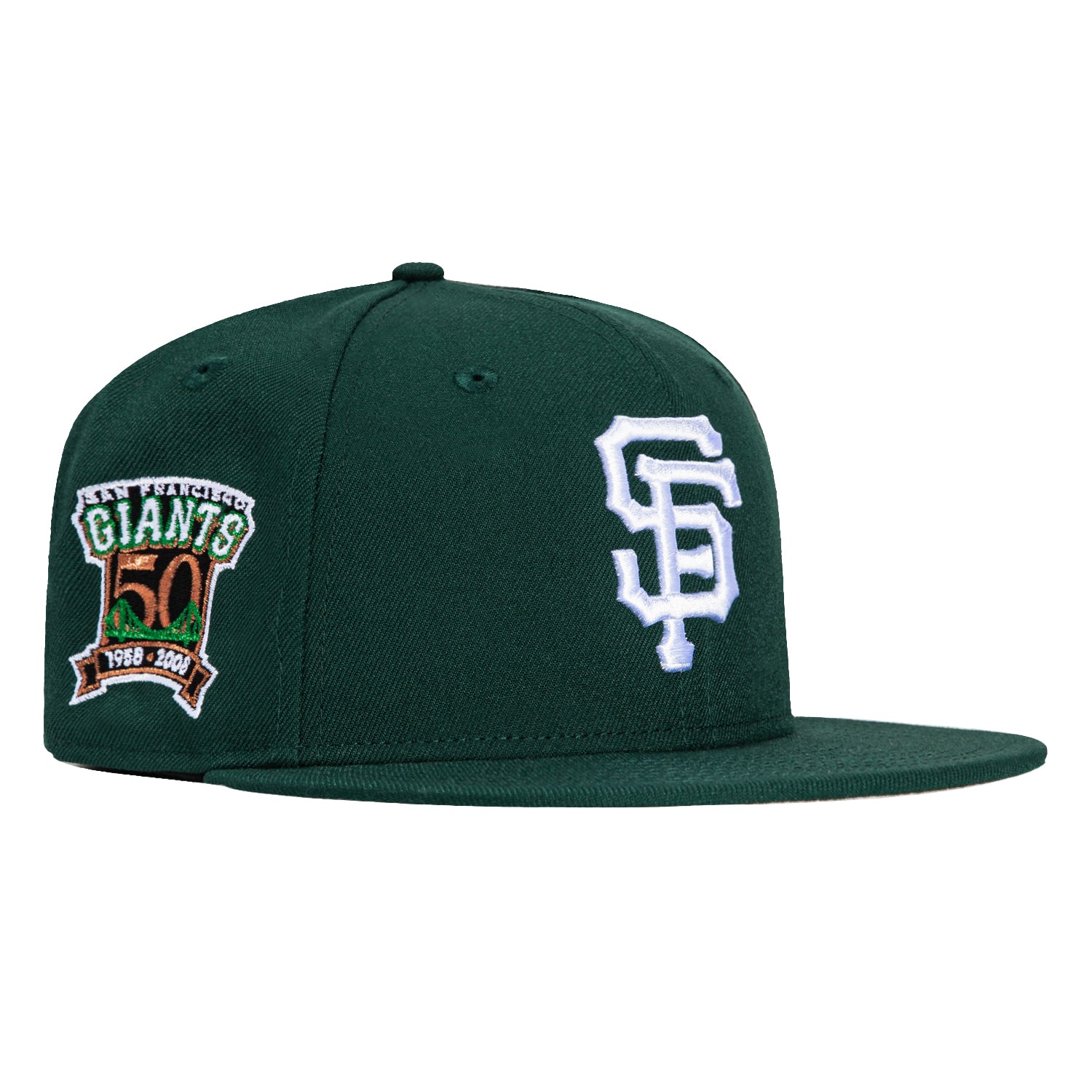 New Era 59Fifty San Francisco Giants 50th Anniversary Patch Hat - Green, Metallic Gold