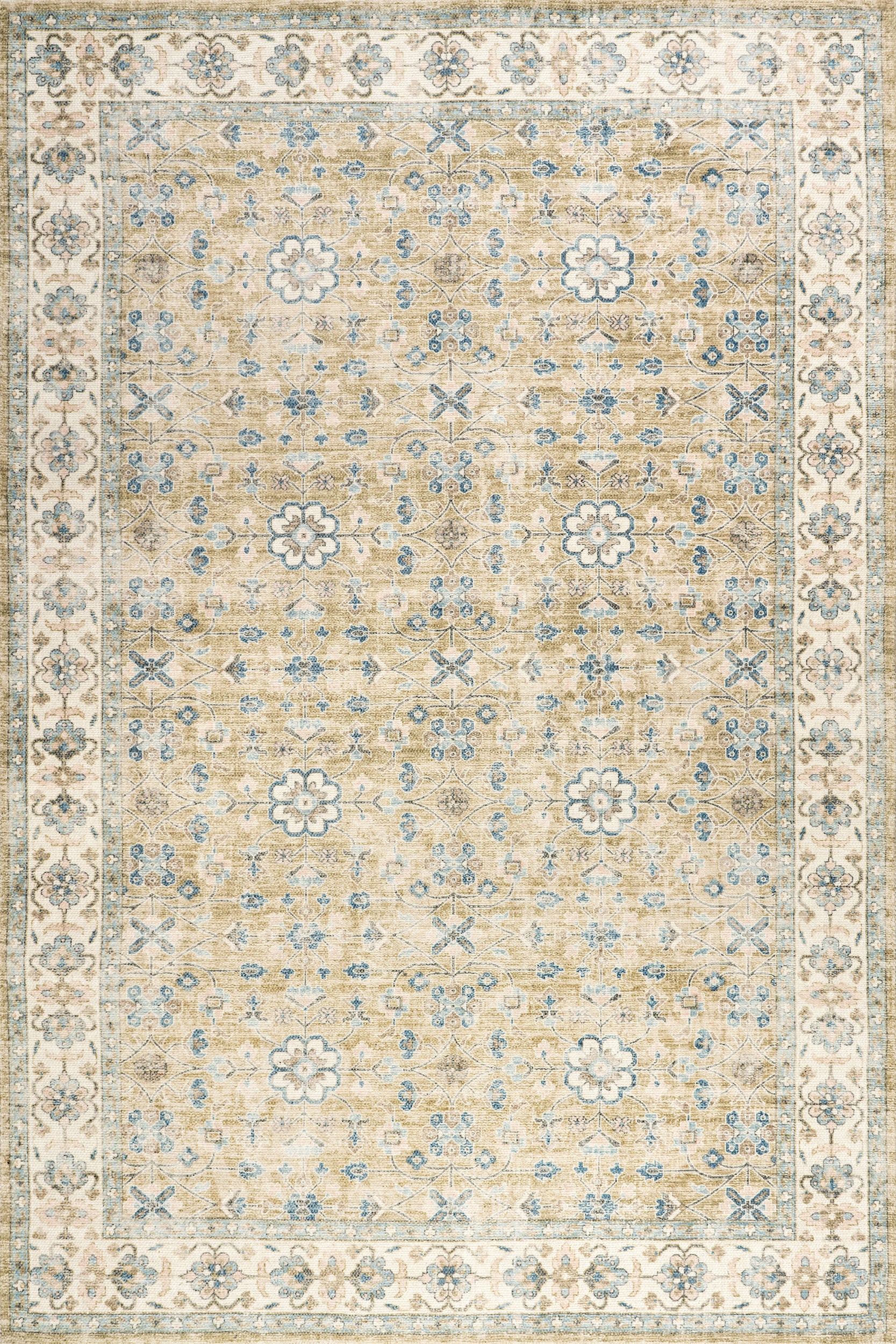 Mariel Wool and Cotton Rug | Blue