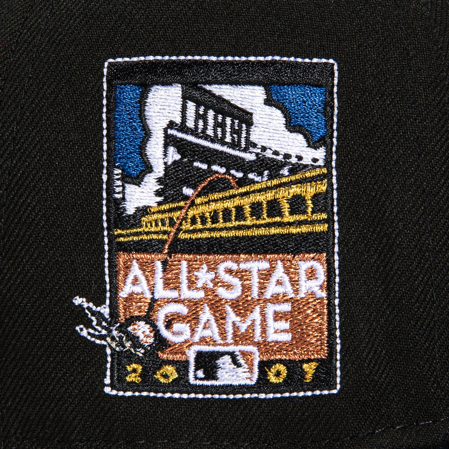 New Era 59Fifty San Francisco Giants 2007 All Star Game Patch Script Hat - Black, Royal