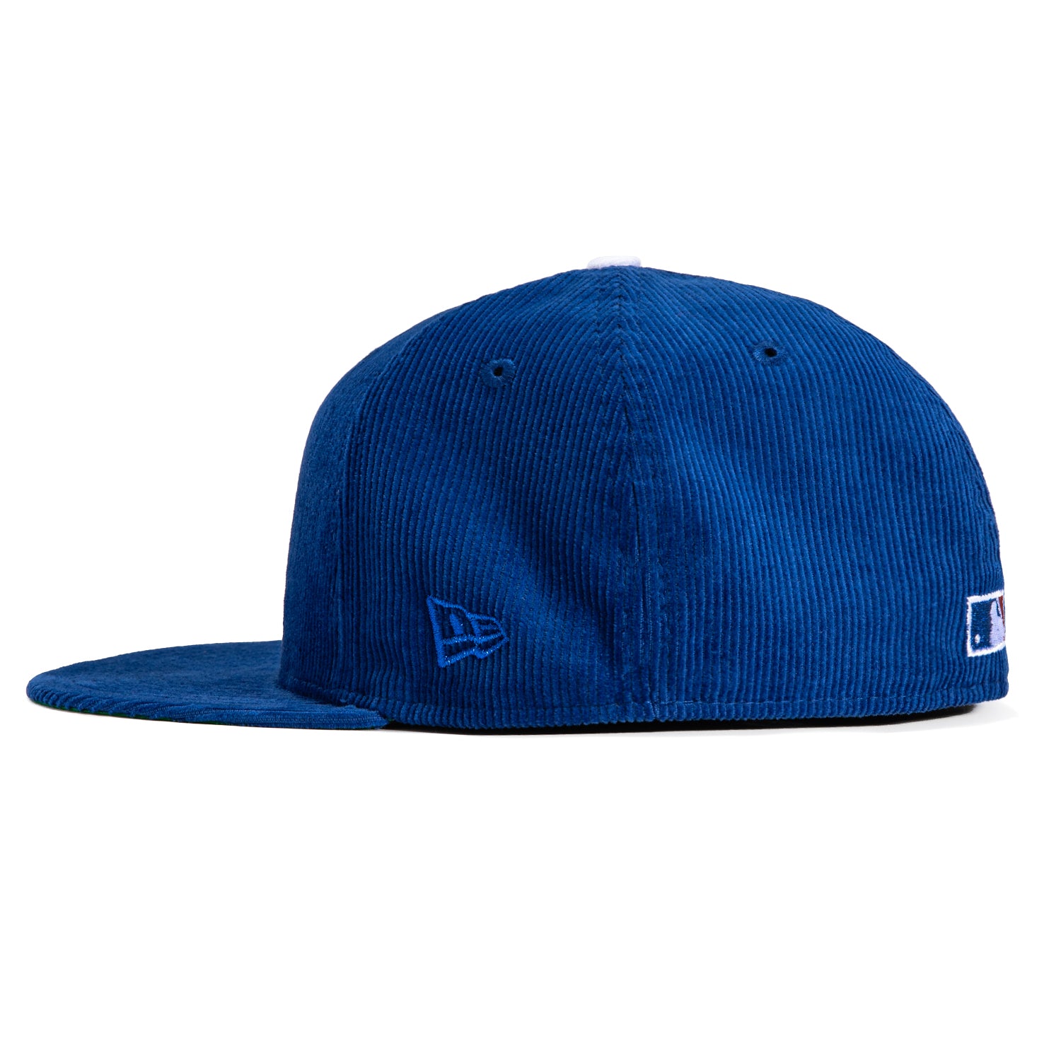 New Era 59Fifty Corduroy Los Angeles Dodgers 2020 World Series Champions Patch Upside Down Hat - Royal, White