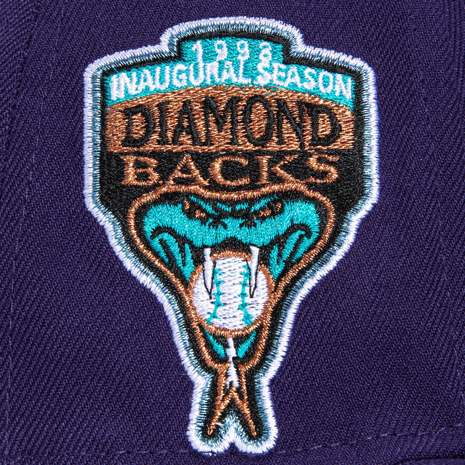 New Era 59Fifty Arizona Diamondbacks Inaugural Patch D Hat - Purple, Black, Metallic Copper