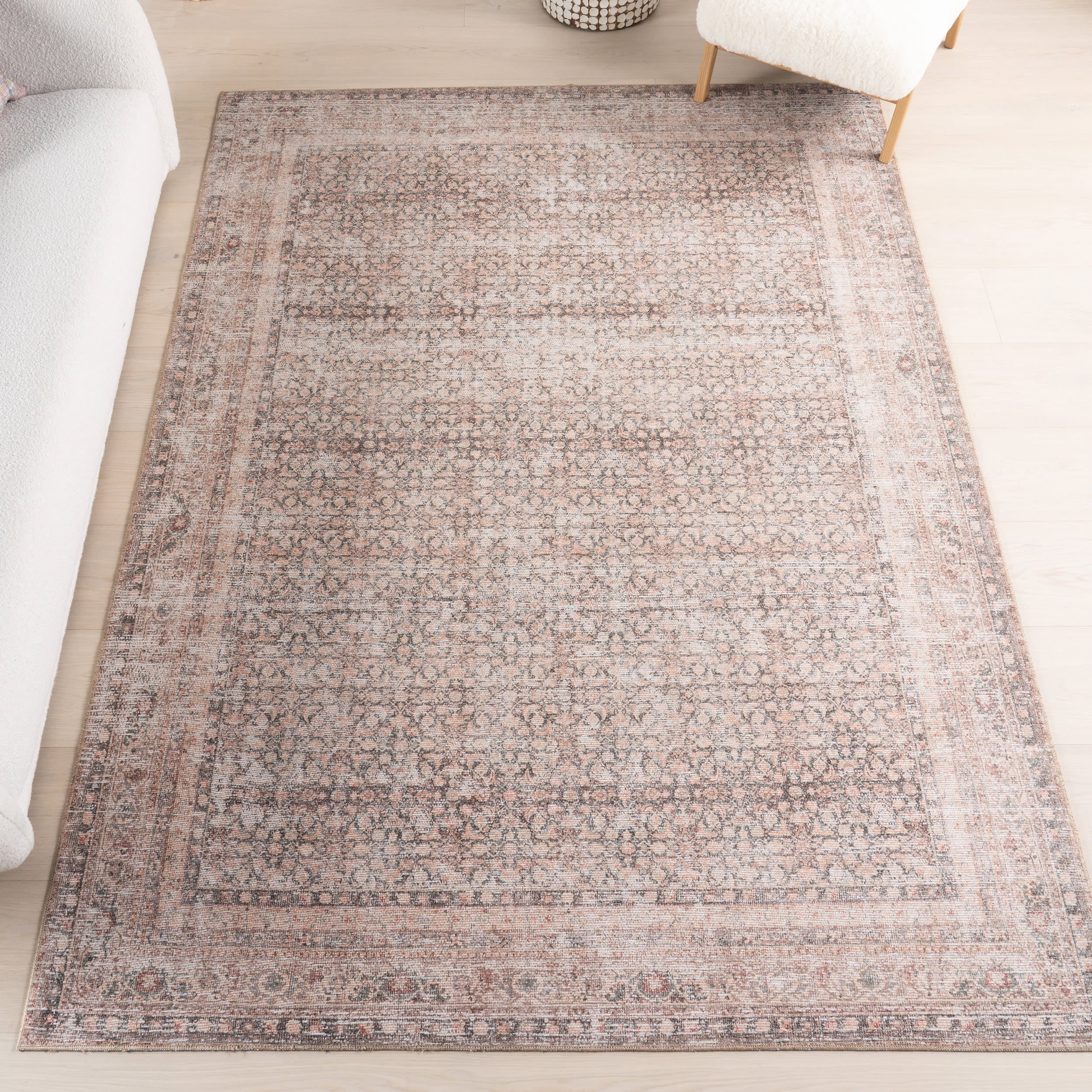 Bronte Vintage Rug | Light Brown