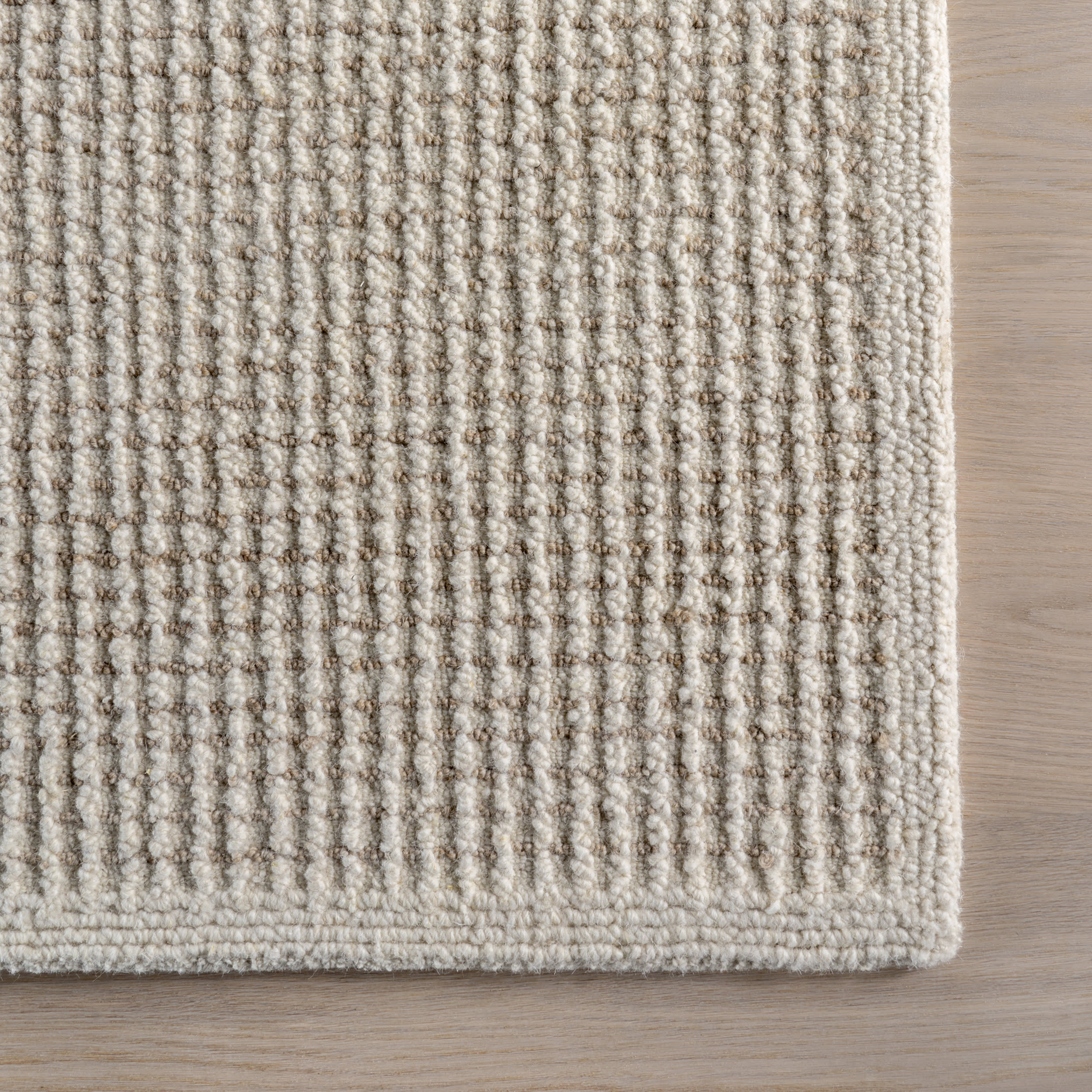 Montecito Tiled Wool Rug | Ivory