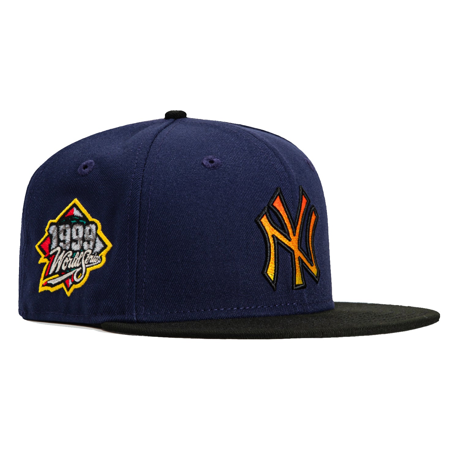 New Era 59Fifty New York Yankees 1999 World Series Patch Gradient Hat - Light Navy, Black