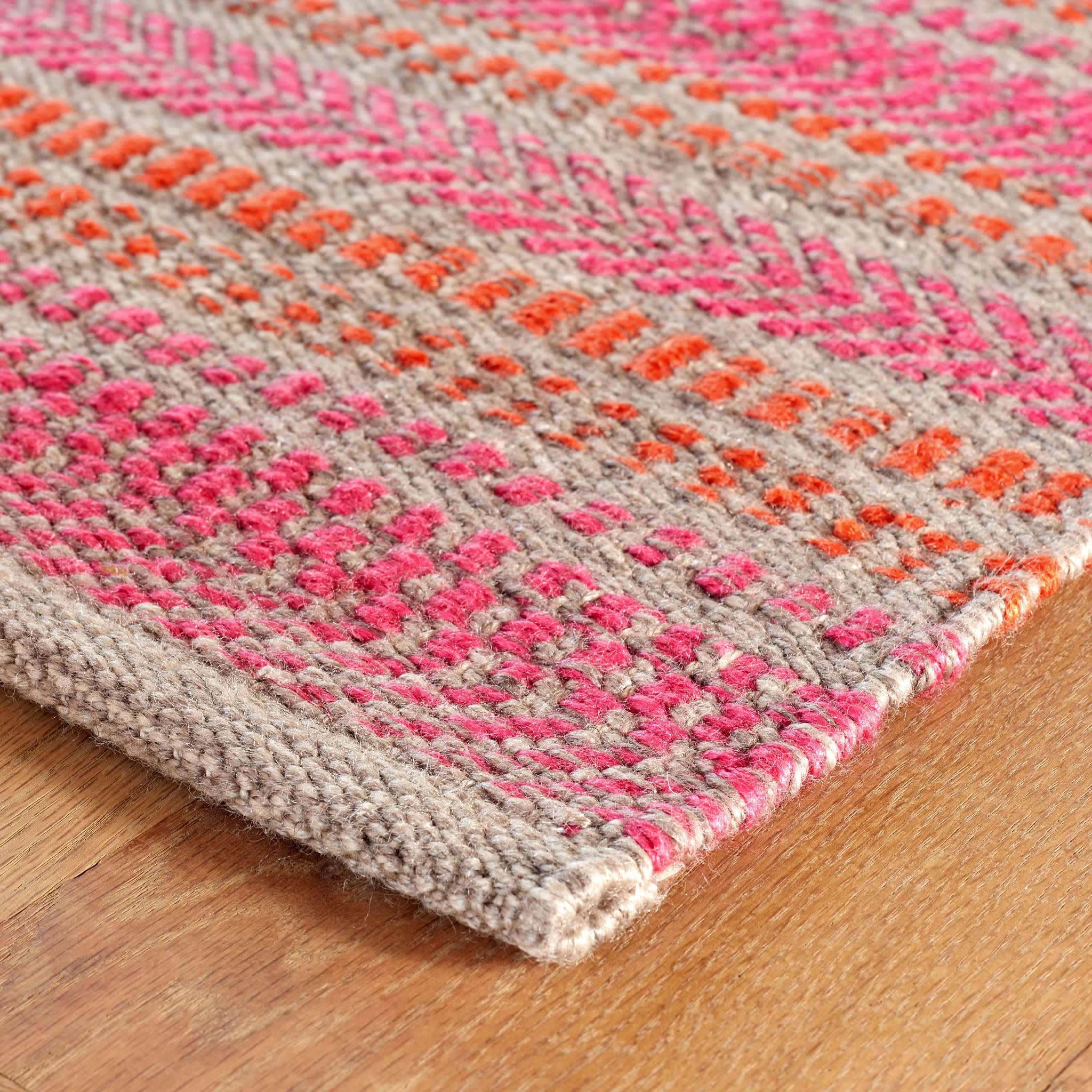 Sooner Than Later Pink Handwoven Indoor/Outdoor Rug