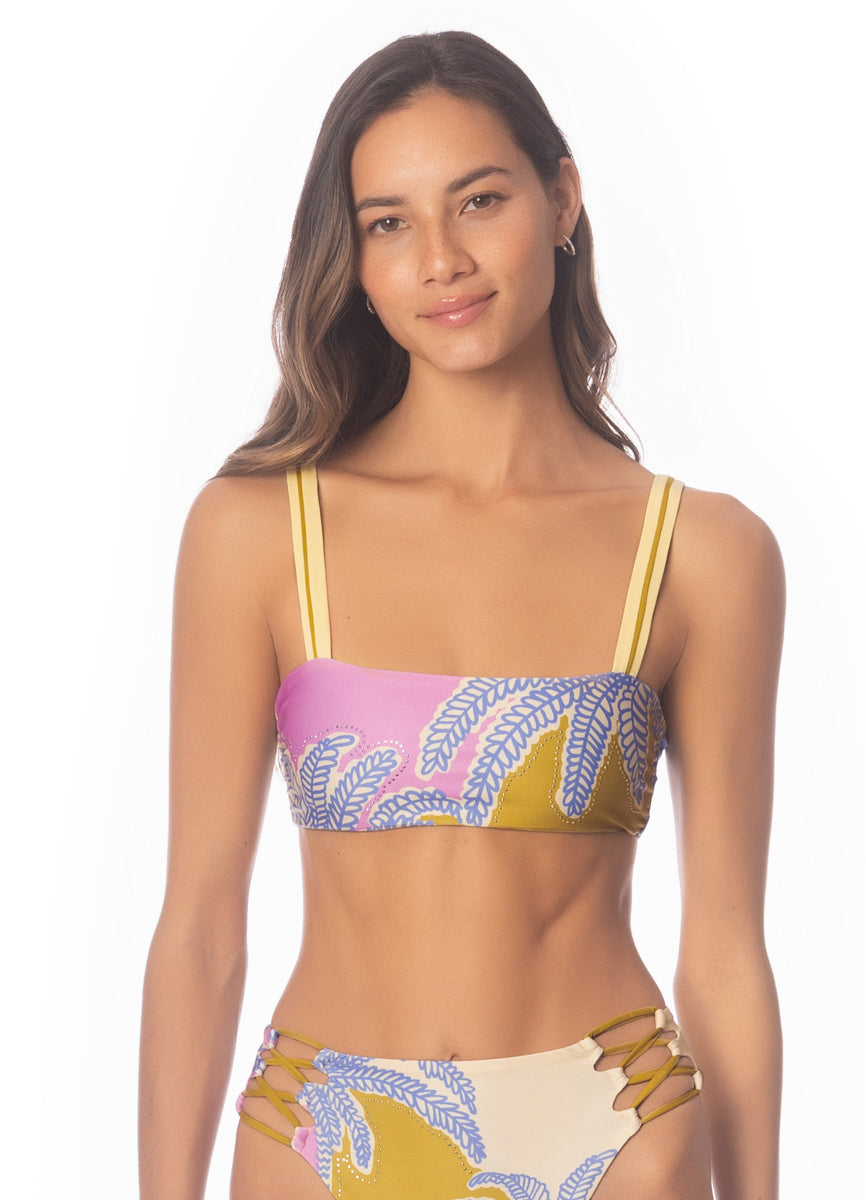 Maaji Periwinkle Palms Inessa Classic Bralette Bikini Top