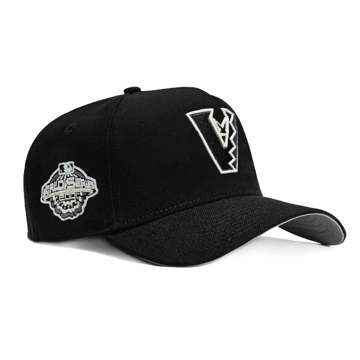 New Era 9Forty A-Frame Arizona Diamondbacks 2001 World Series Patch Snapback Upside Down Hat - Black, White