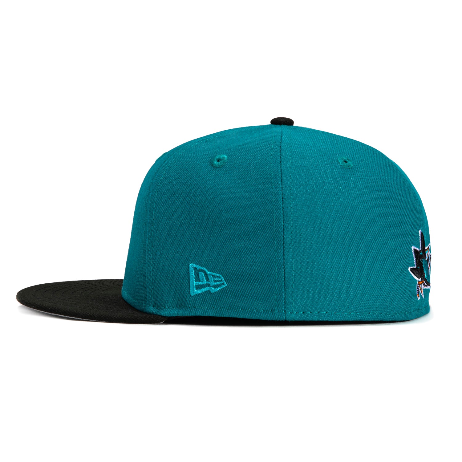 New Era 59Fifty San Jose Sharks 15th Anniversary Patch Alternate Hat - Teal, Black