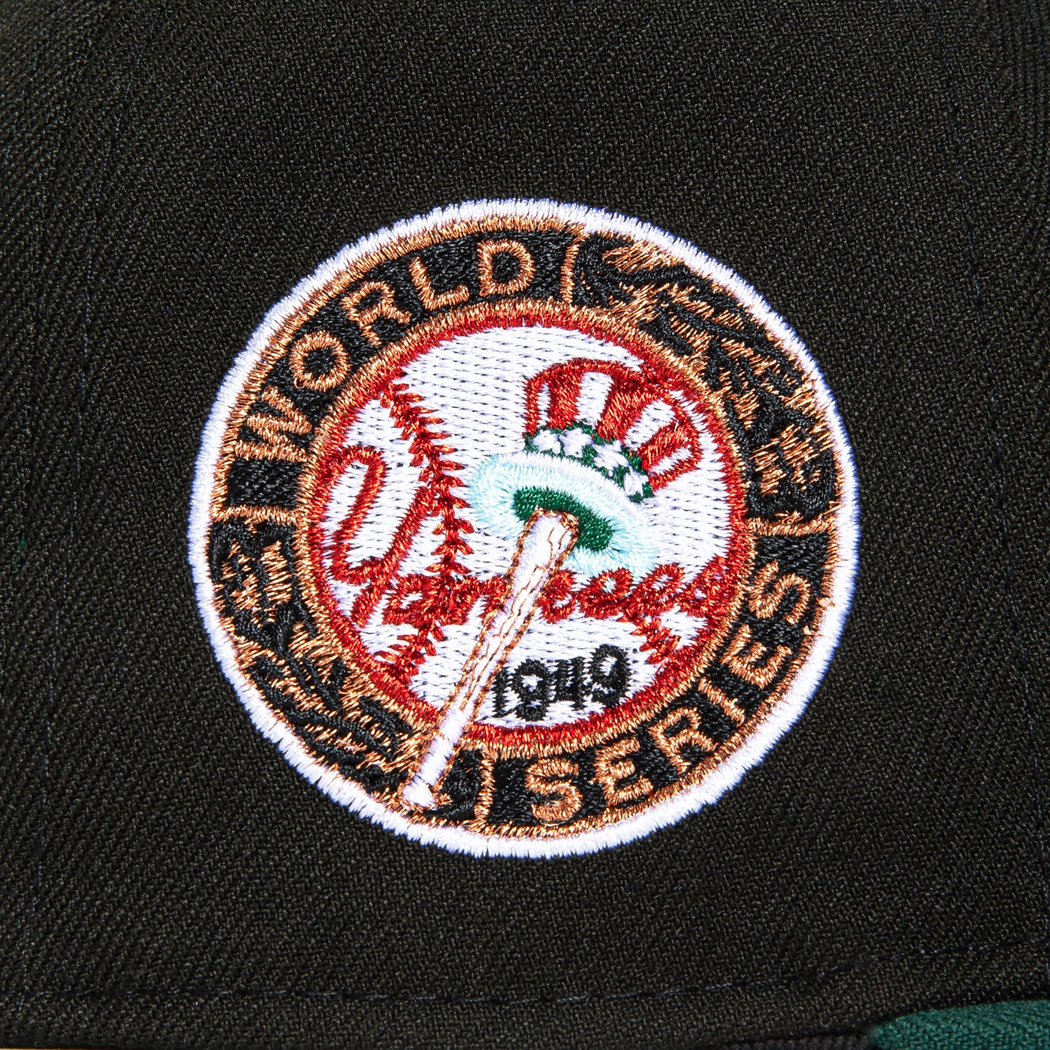 New Era 59Fifty New York Yankees 1949 World Series Patch Hat - Black, Green, White