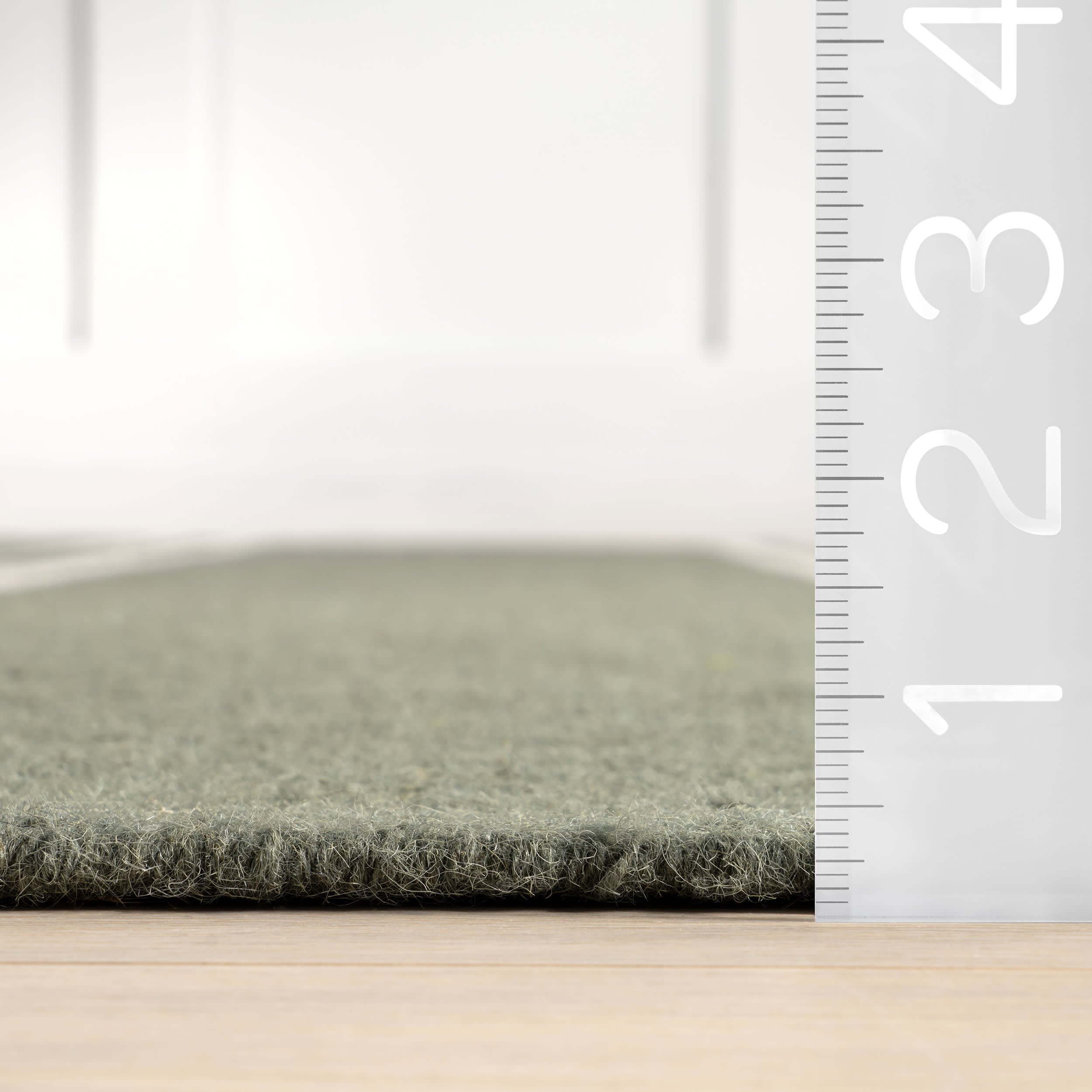 Elowen Double Striped Rug | Sage Green