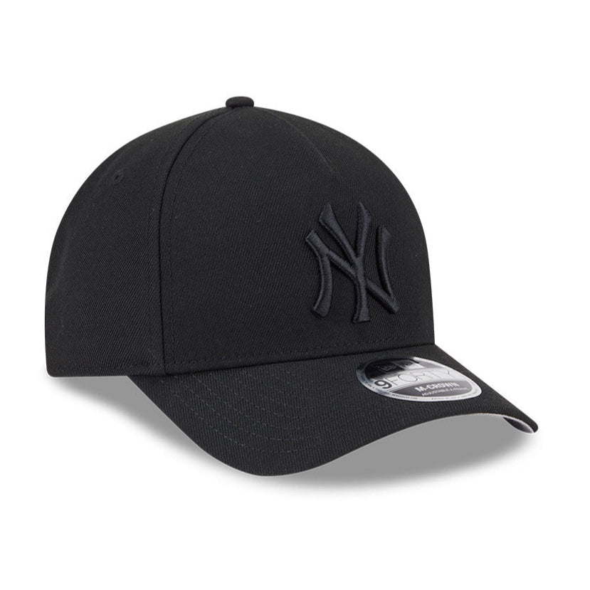 New Era 9Forty M-Crown A-Frame New York Yankees Snapback Hat - Black, Black