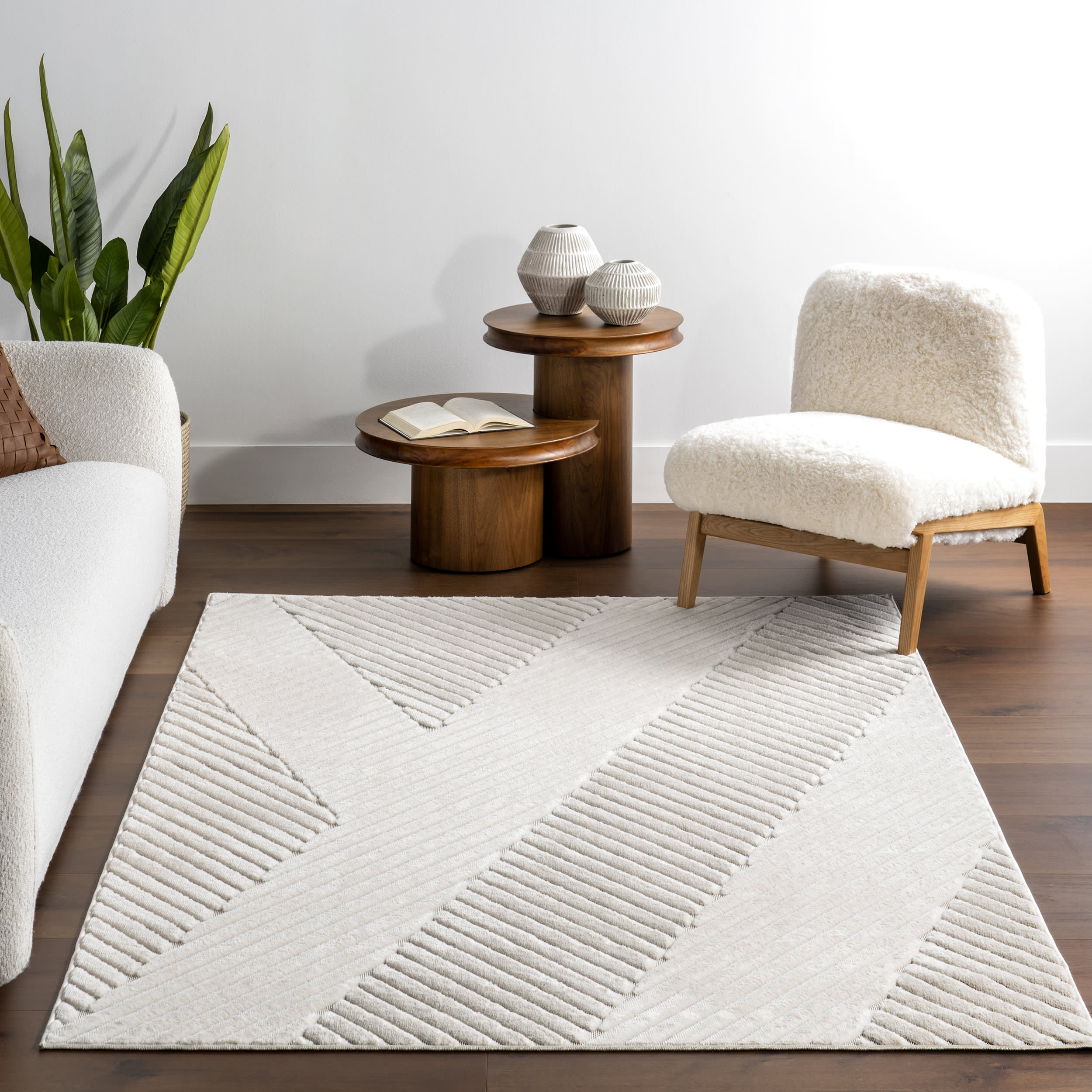 Talya Geometric Indoor/Outdoor Rug | Cream