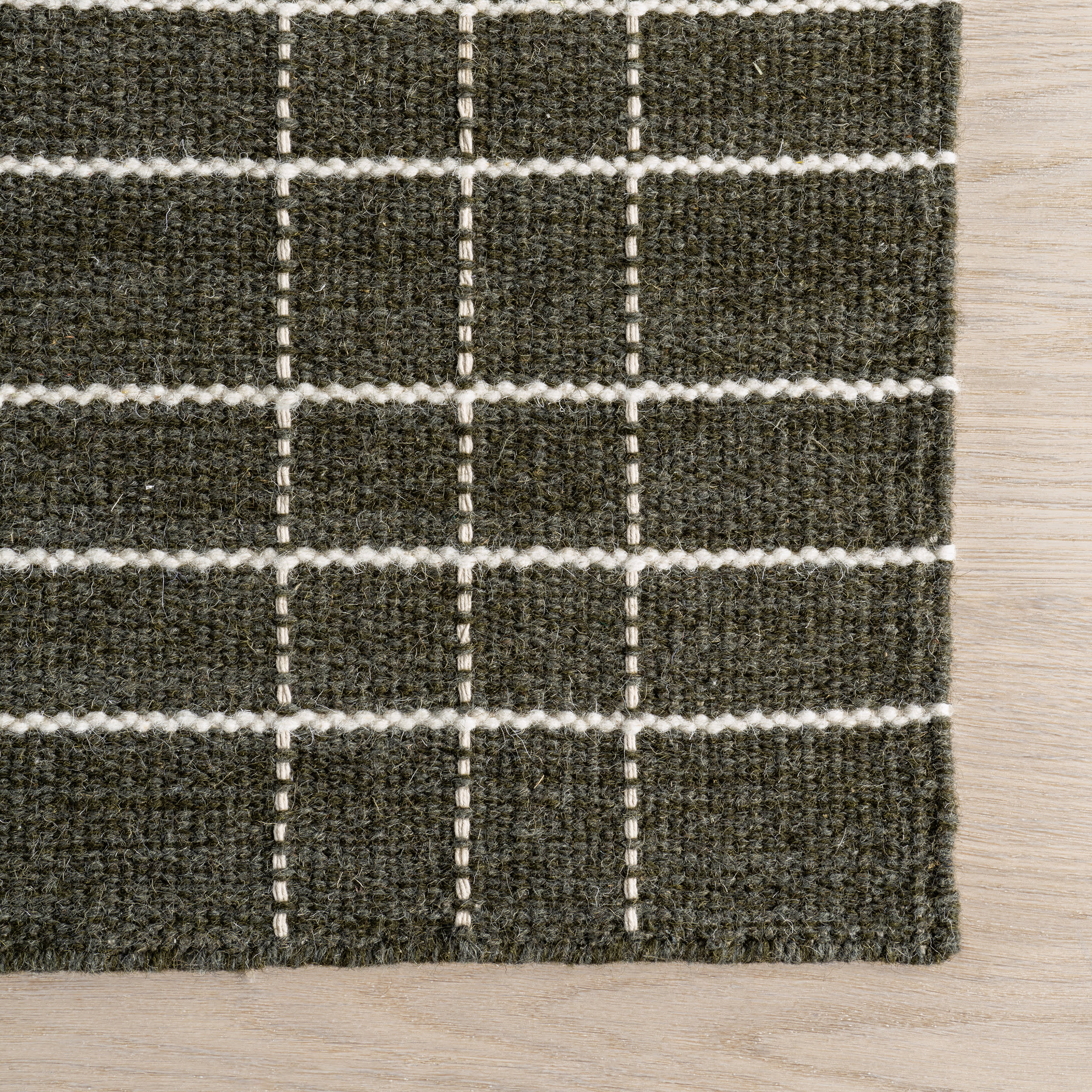 Charlie Plaid Wool Rug | Green