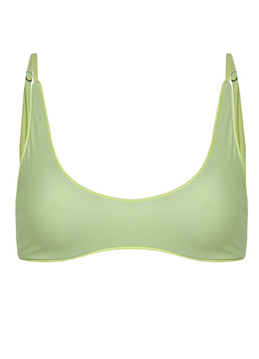 Maaji Lemonade Green Blush Classic Bralette Bikini Top