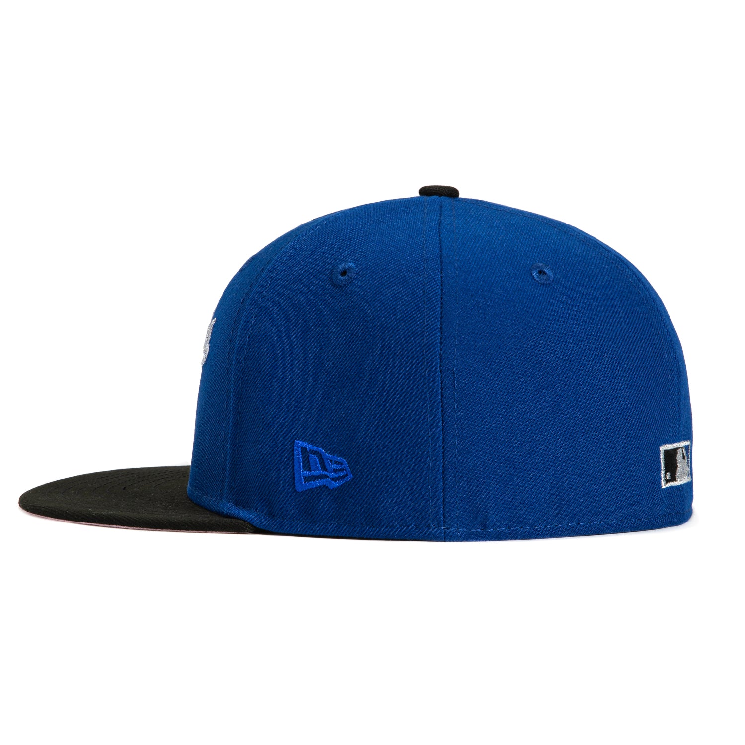 New Era 59Fifty Los Angeles Dodgers 50th Anniversary Stadium Patch Script Hat - Royal, Black, Metallic Silver