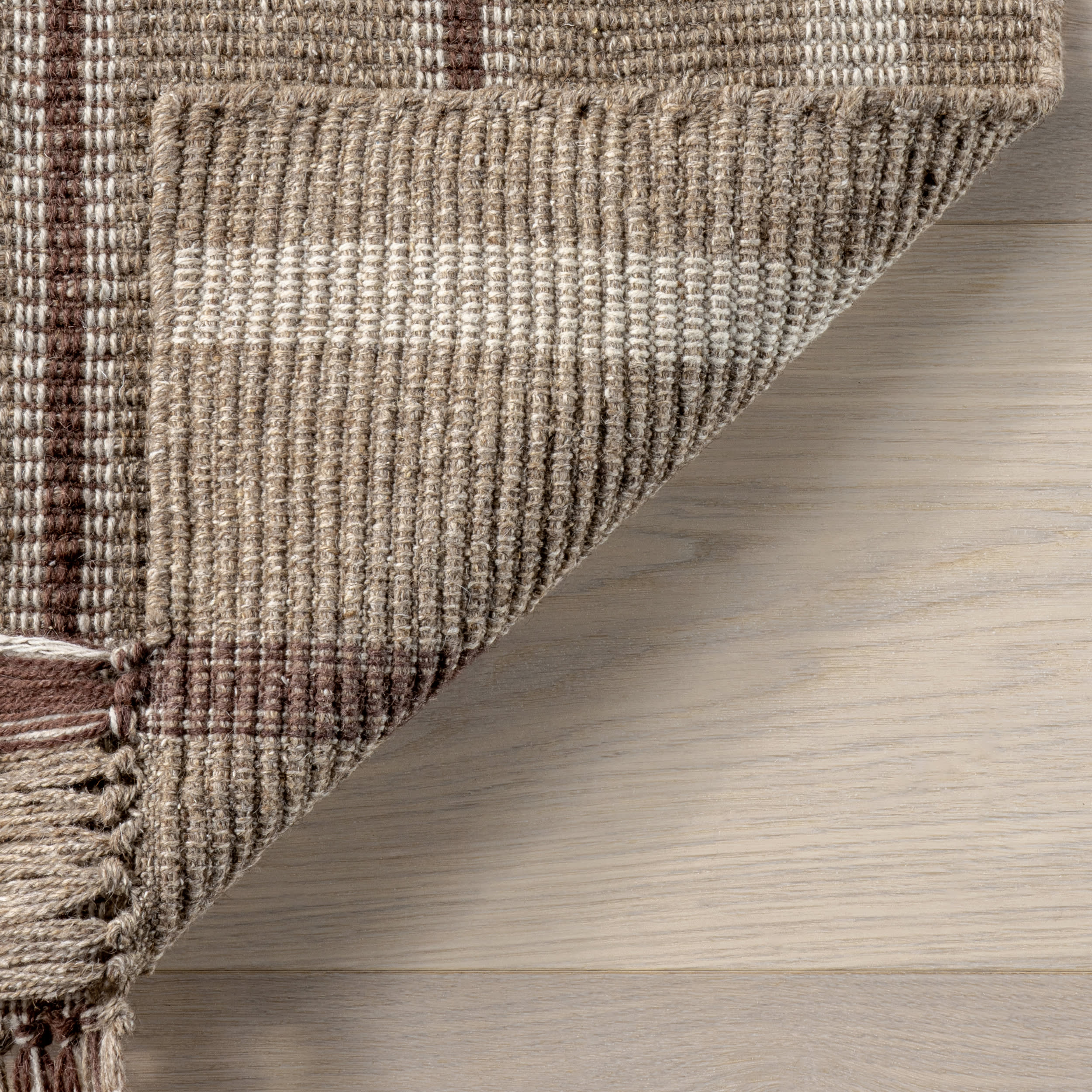 Toluca Striped Wool Rug | Taupe