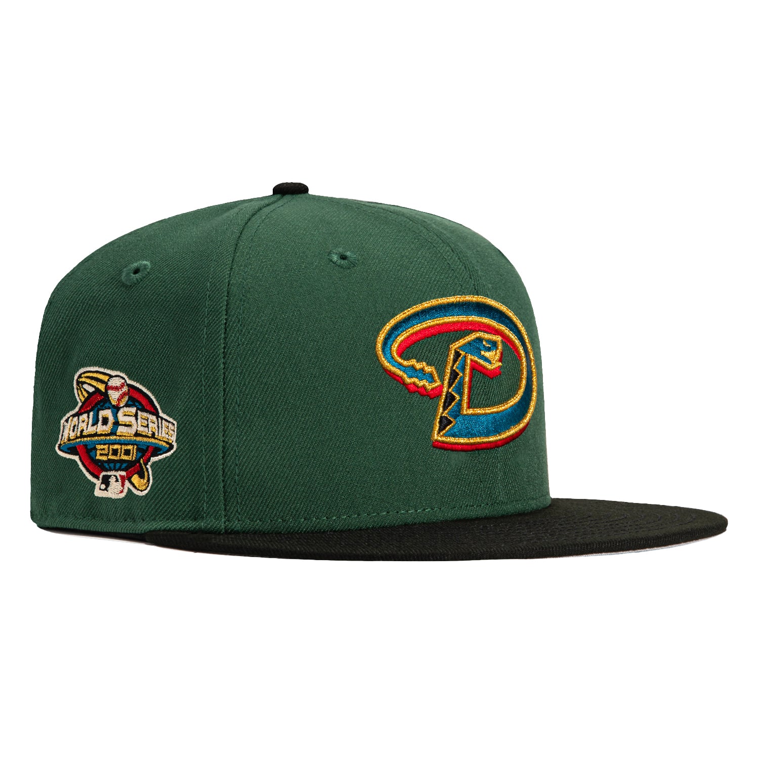 New Era 59Fifty Arizona Diamondbacks 2001 World Series Patch D Hat - Green, Black, Indigo, Red