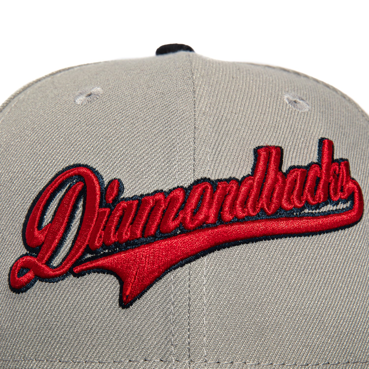 New Era 59Fifty Arizona Diamondbacks 2001 World Series Patch Script Hat - Grey, Navy, Red