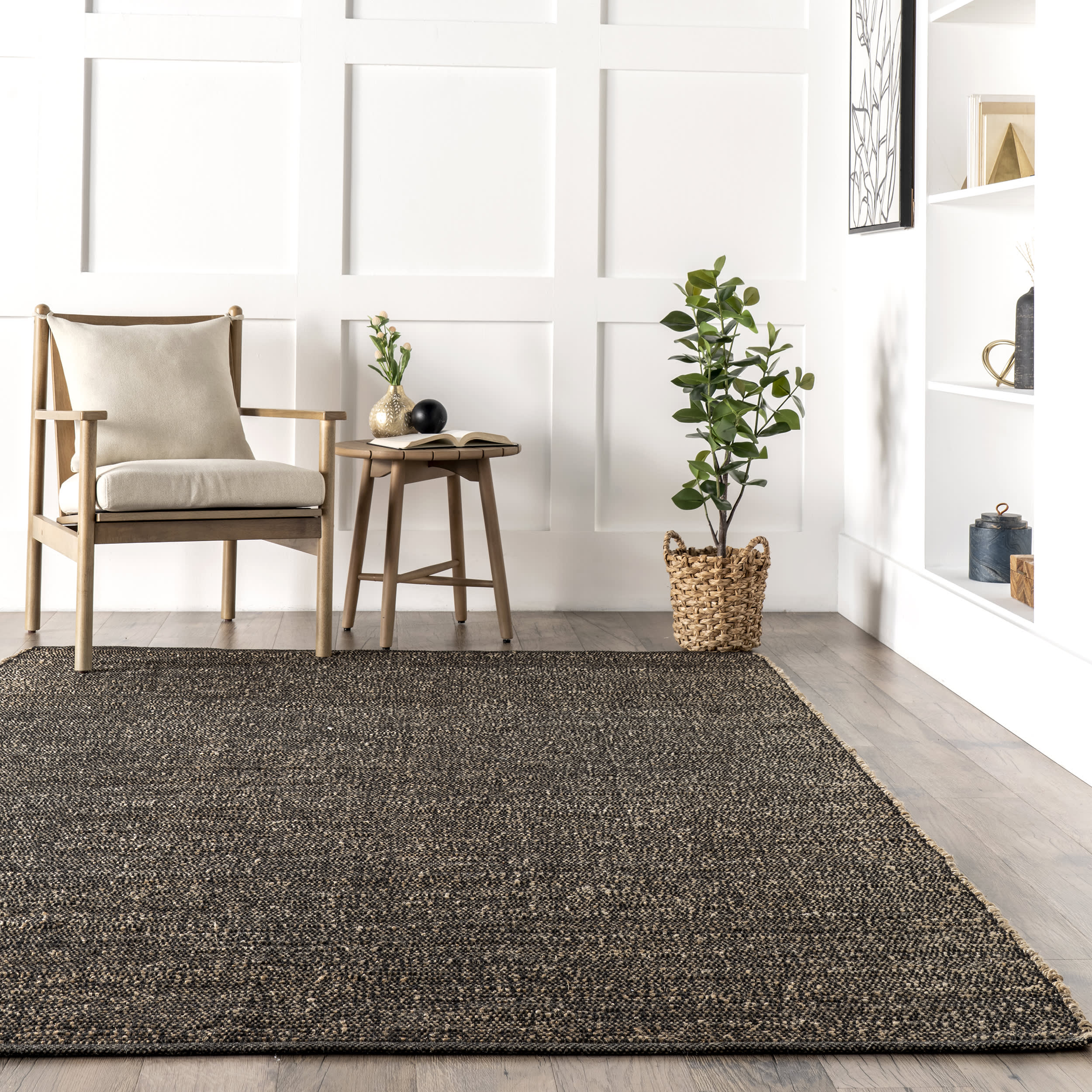 Perfect Handwoven Jute-Blend Rug | Charcoal