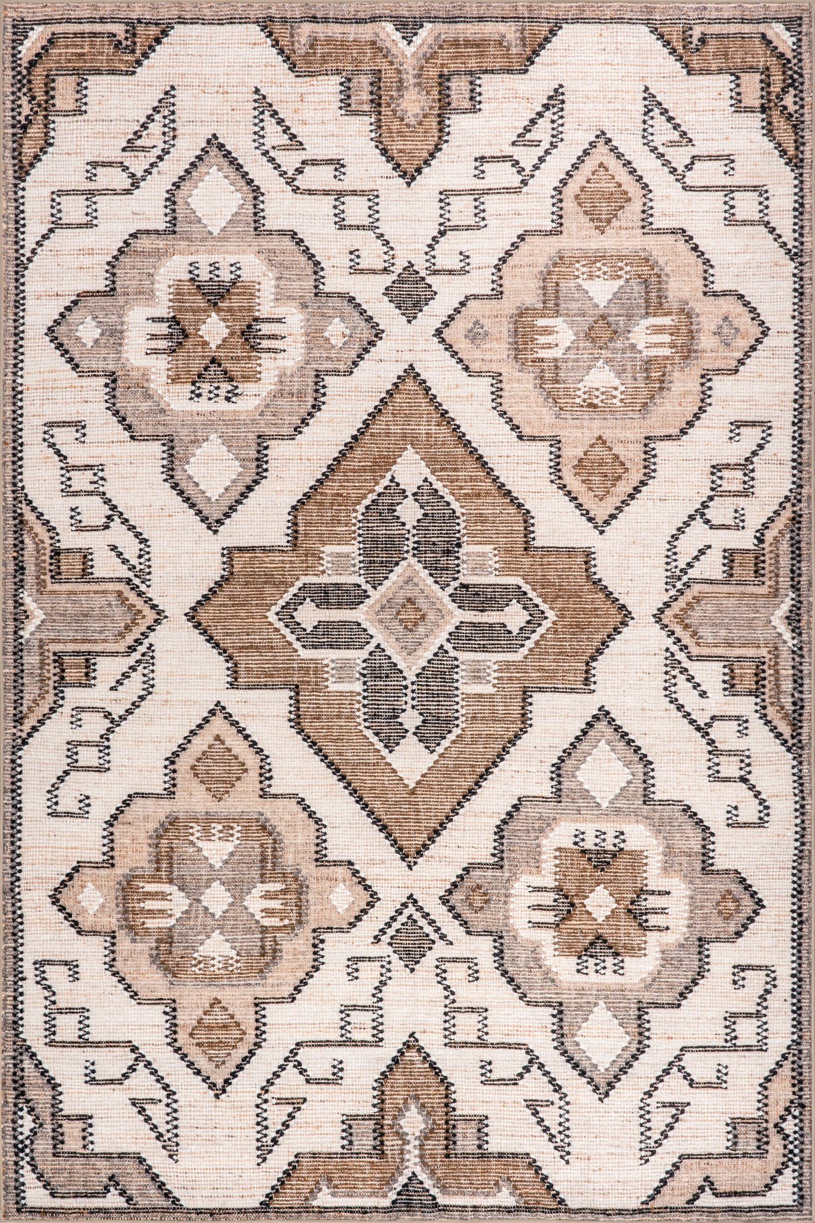 Keily Medallion Spill Proof Washable Rug | Ivory