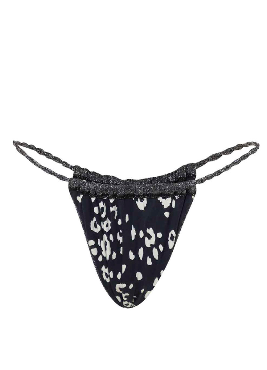 Maaji Silver Black Wow Single Strap Bikini Bottom