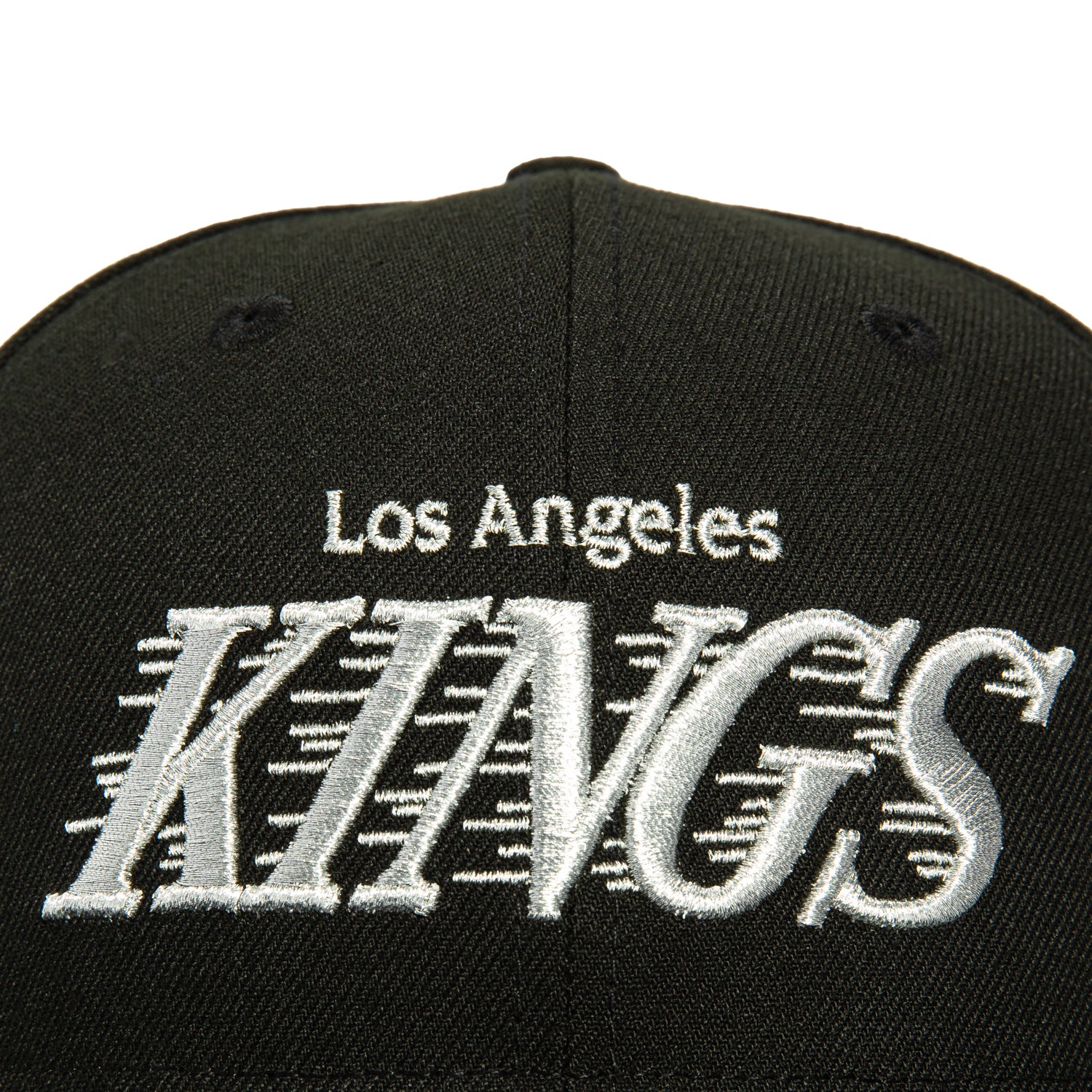 New Era 59Fifty Los Angeles Kings Word Hat - Black, Metallic Silver