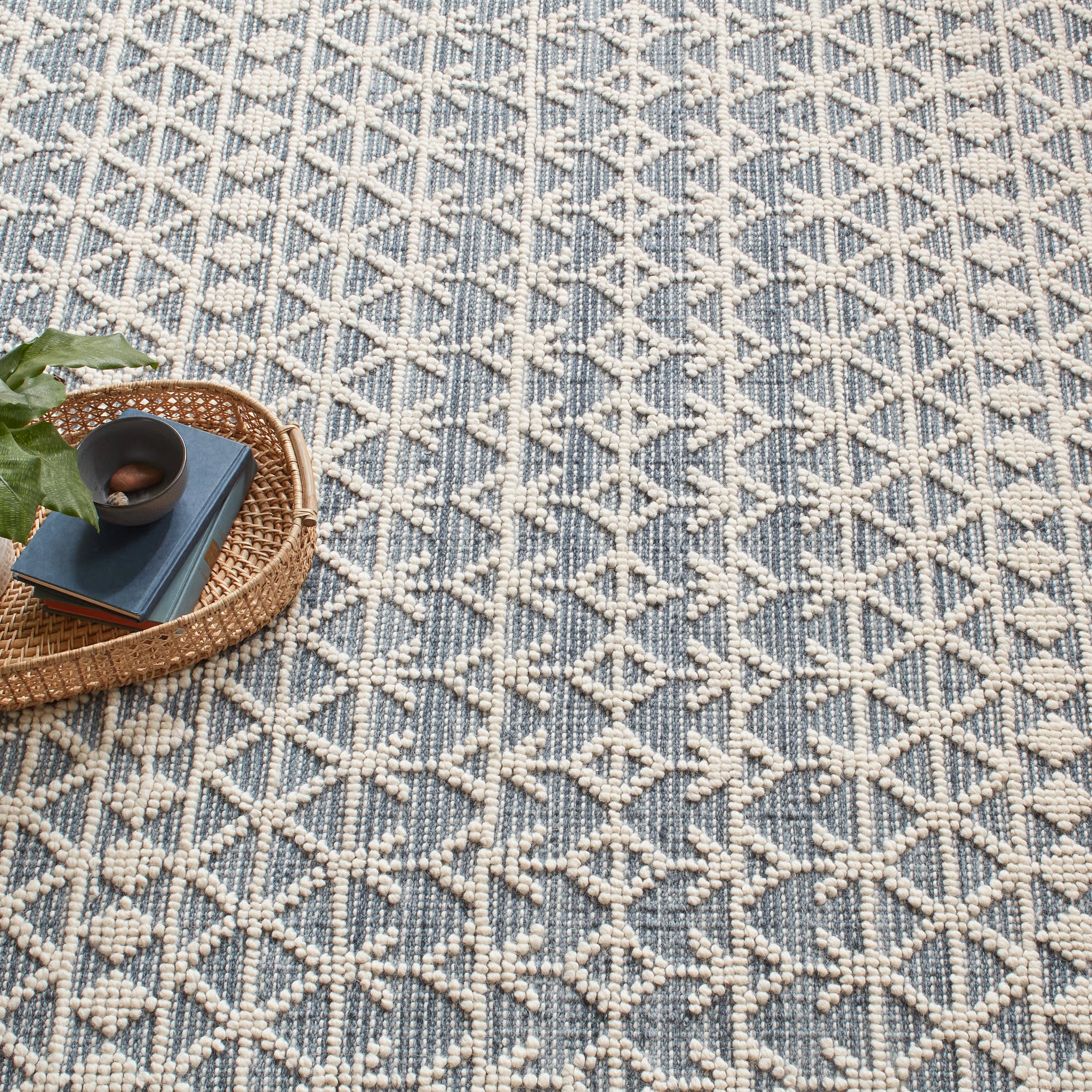 Pembrook Blue Handwoven Wool Rug