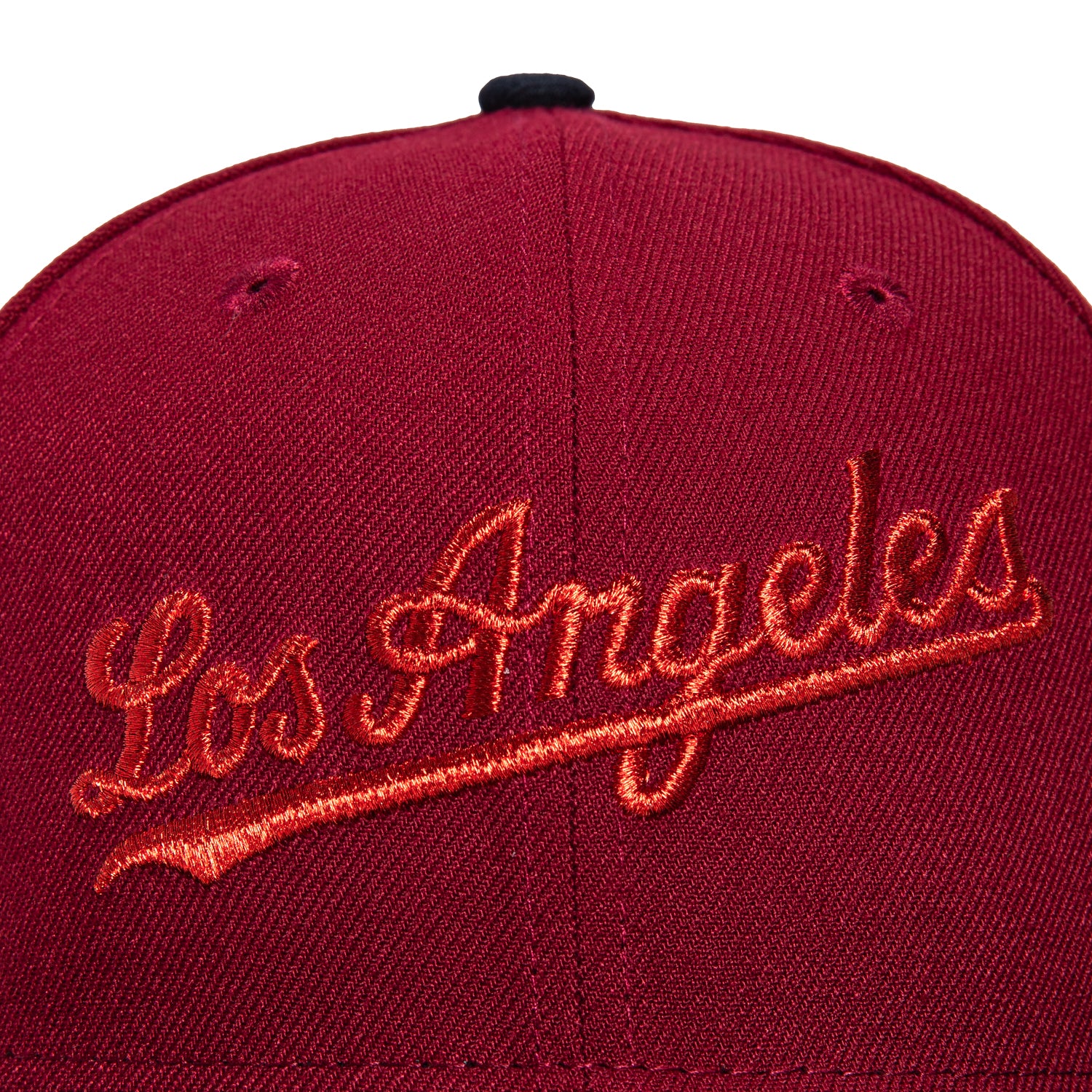 New Era 59Fifty Los Angeles Dodgers 50th Anniversary Stadium Patch Script Hat - Cardinal, Navy