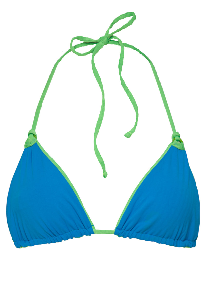 Maaji Mojito Green Balmily Sliding Triangle Bikini Top