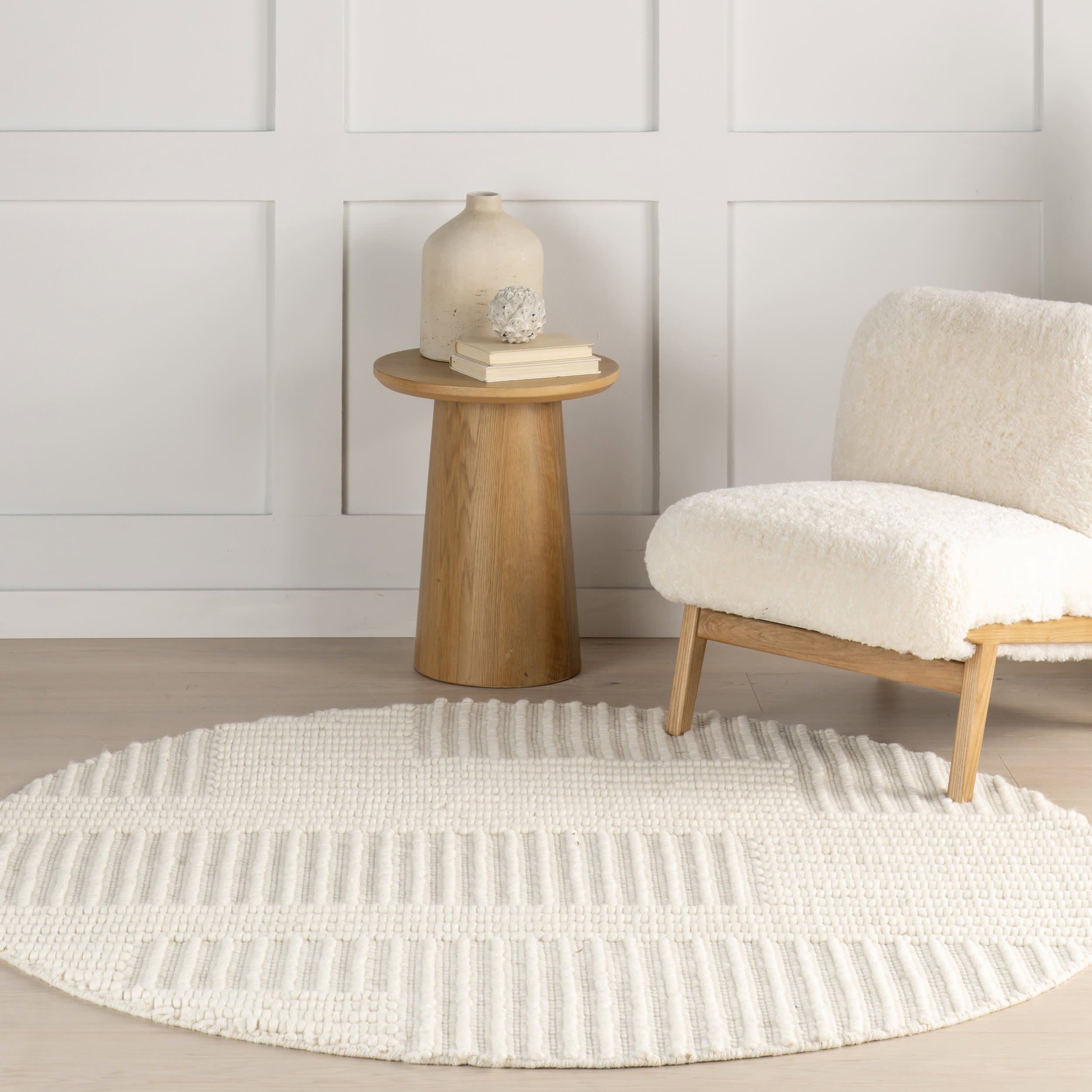 Skye Modern High-Low Rug | Ivory