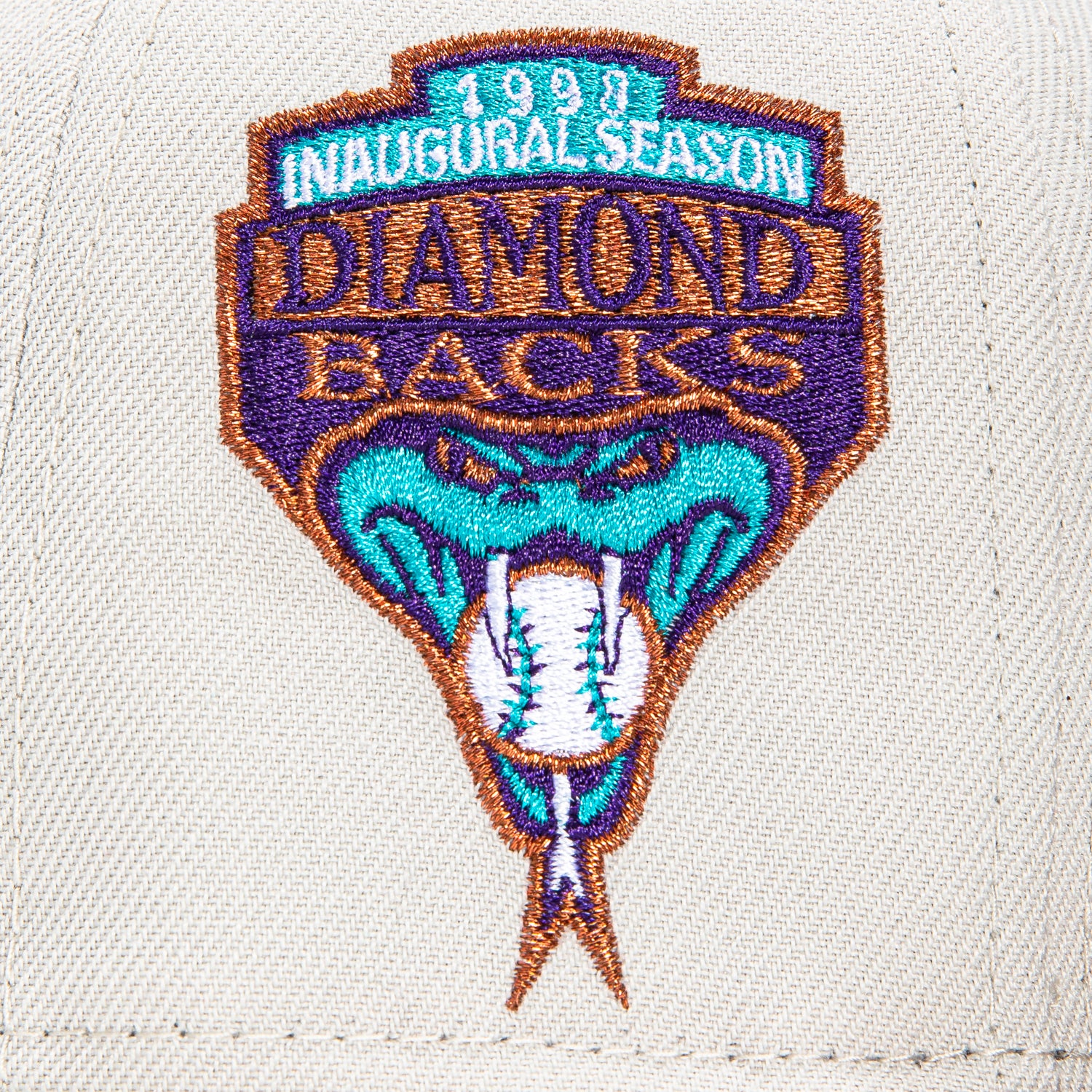 New Era 59Fifty Denim Pack Arizona Diamondbacks Inaugural Patch D Hat - Stone, Denim Brown