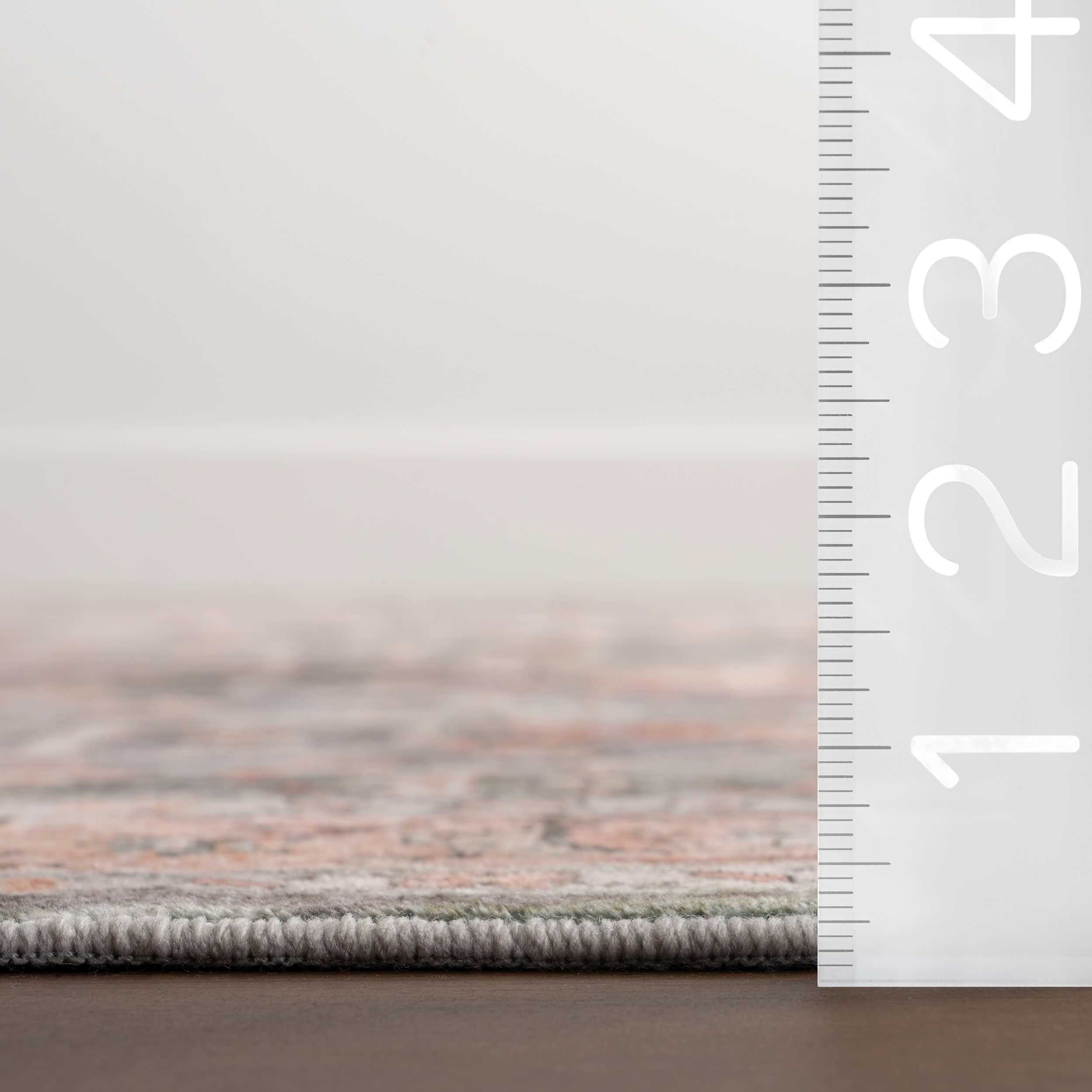 Hadlee Medallion Washable Rug | Peach