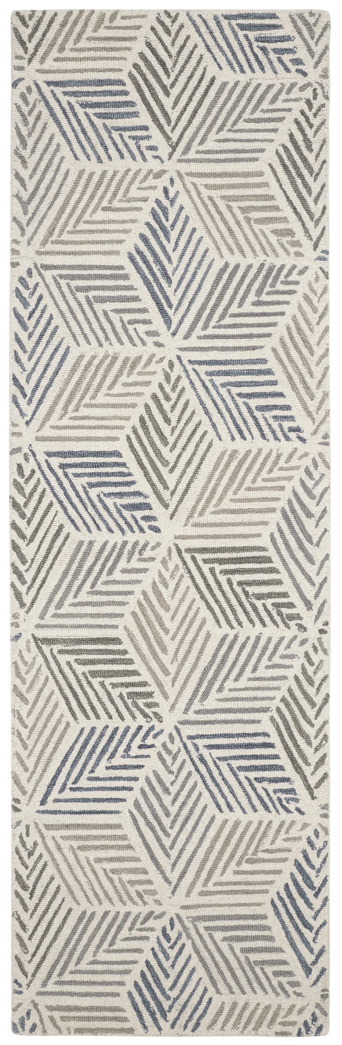 Karari Blue Hand Hooked Wool Rug